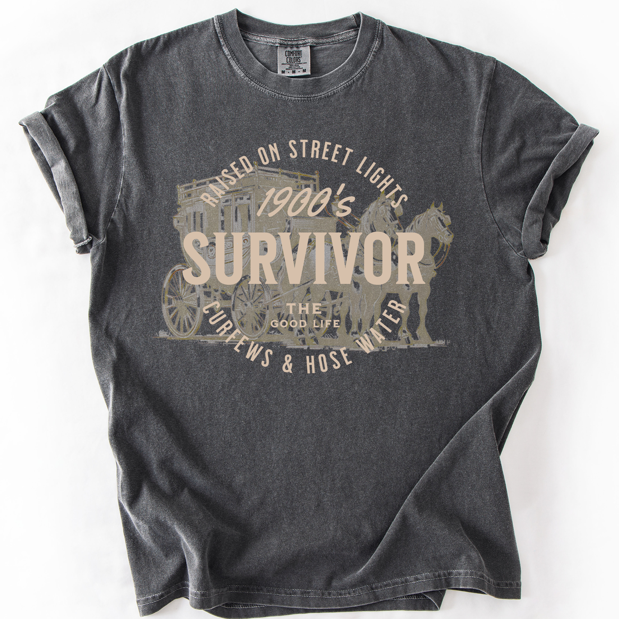 1900s Survivor, Funny Gen X Nostalgia Attitude, Sarcastic Retro Humor For Bold Collectors Comfort Colors Tee