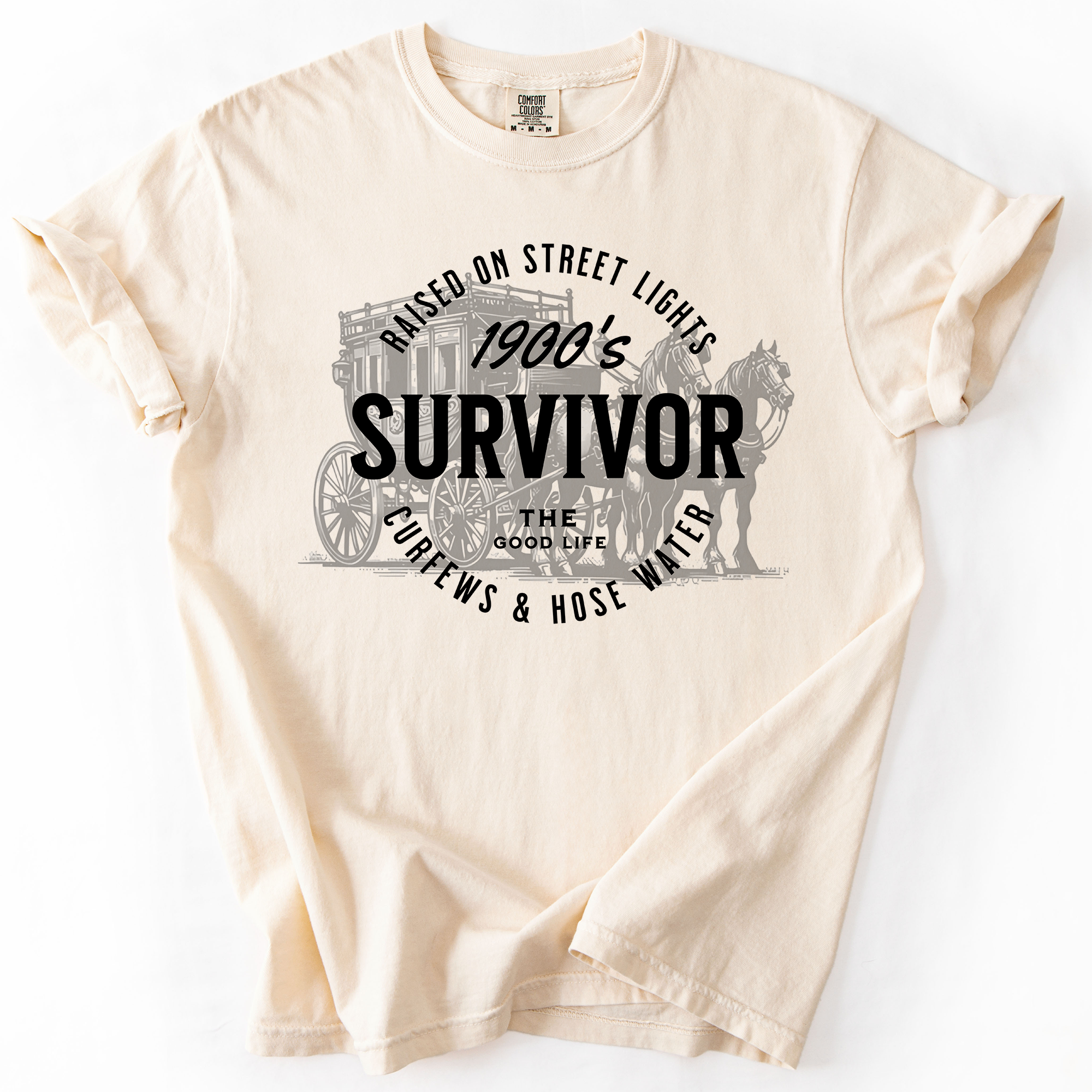 1900s Survivor, Funny Gen X Nostalgia Attitude, Sarcastic Retro Humor For Bold Collectors Comfort Colors Tee
