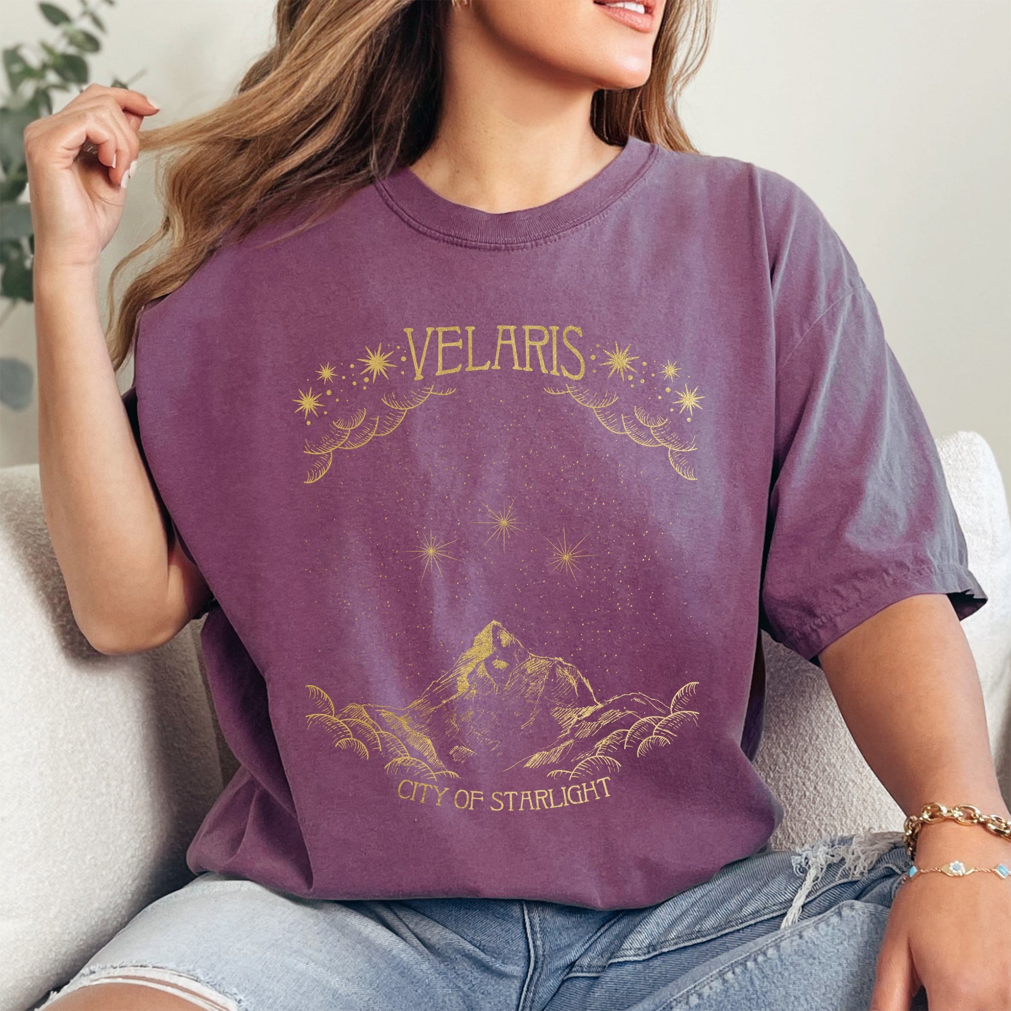 ACOTAR Velaris City Of Starlight A Court Of Thorns And Roses Vintage Comfort Colors Tee