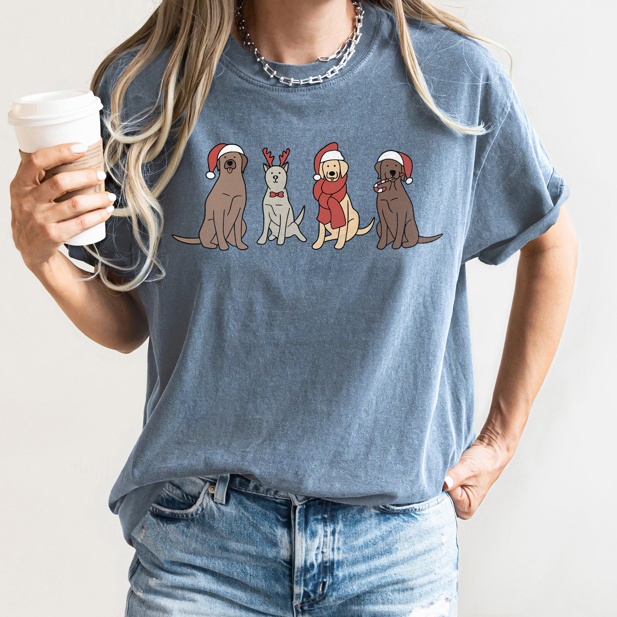 Christmas Cozy Vintage Holiday Cheer Festive Nightfall With Retro Florals And Rustic Charm Comfort Colors Tee
