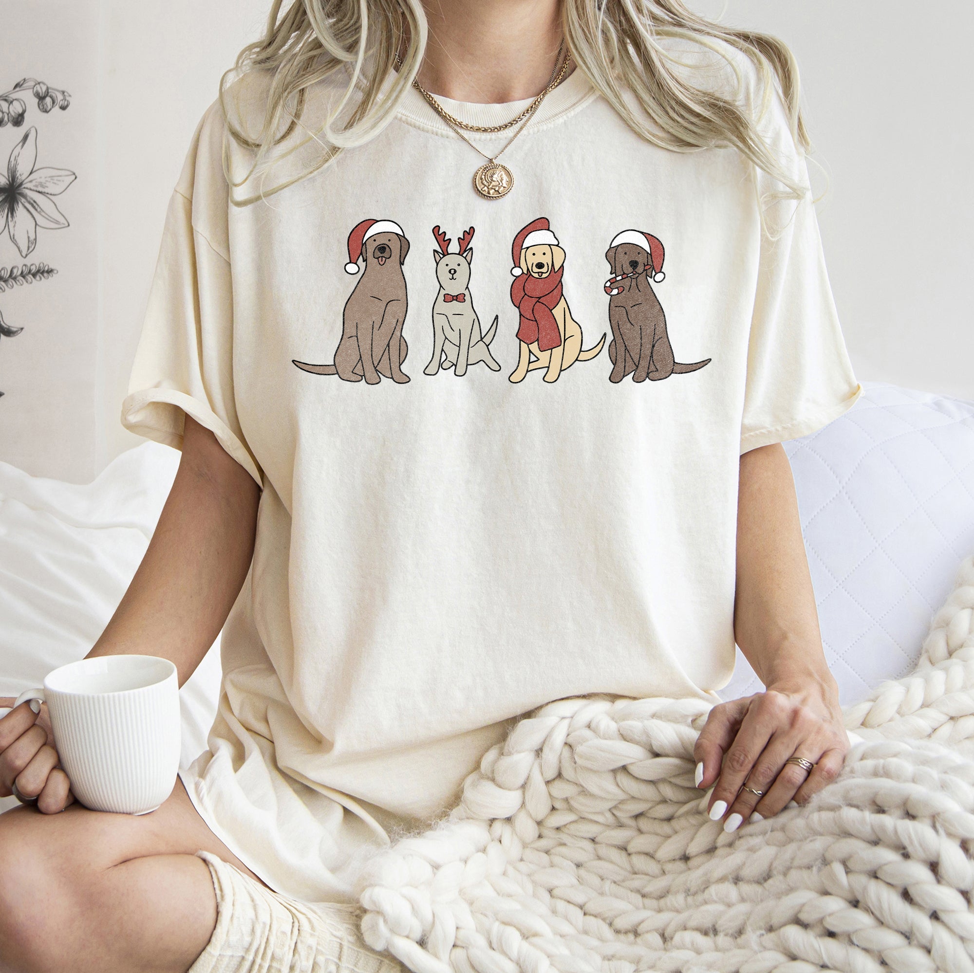 Christmas Cozy Vintage Holiday Cheer Festive Nightfall With Retro Florals And Rustic Charm Comfort Colors Tee