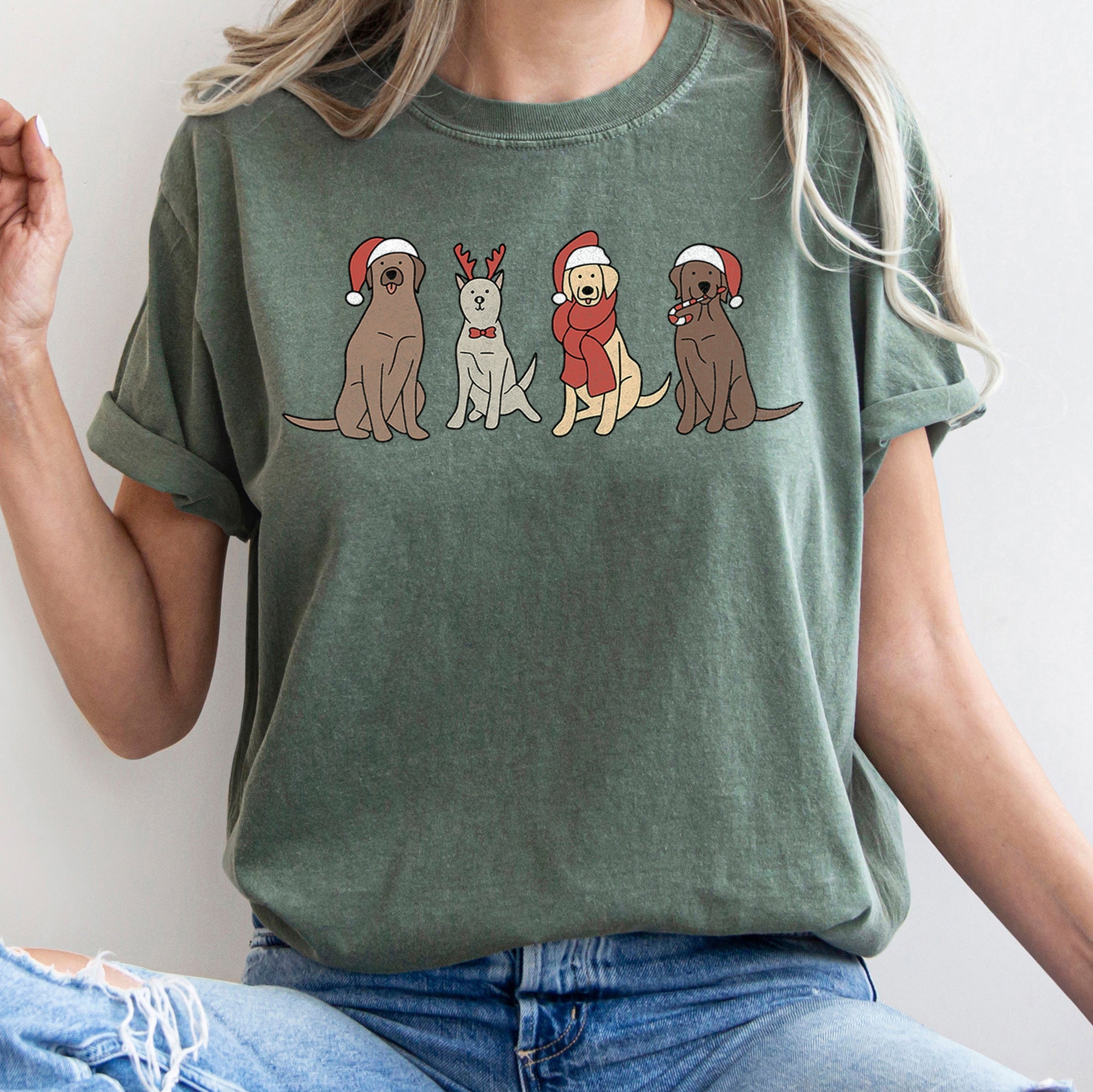 Christmas Cozy Vintage Holiday Cheer Festive Nightfall With Retro Florals And Rustic Charm Comfort Colors Tee