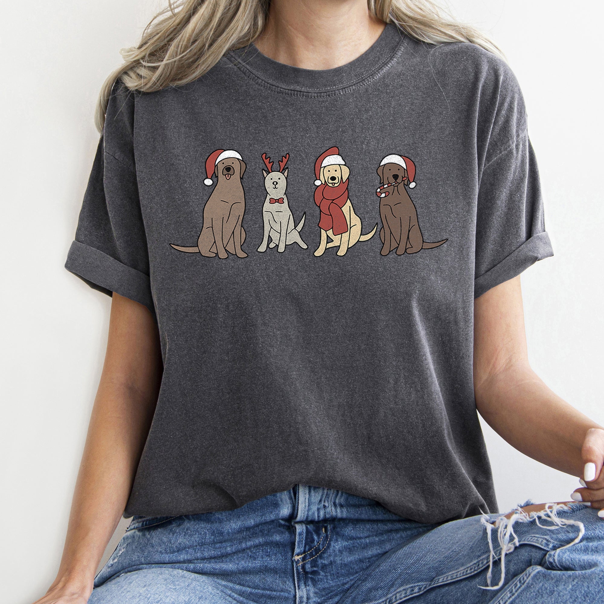 Christmas Cozy Vintage Holiday Cheer Festive Nightfall With Retro Florals And Rustic Charm Comfort Colors Tee