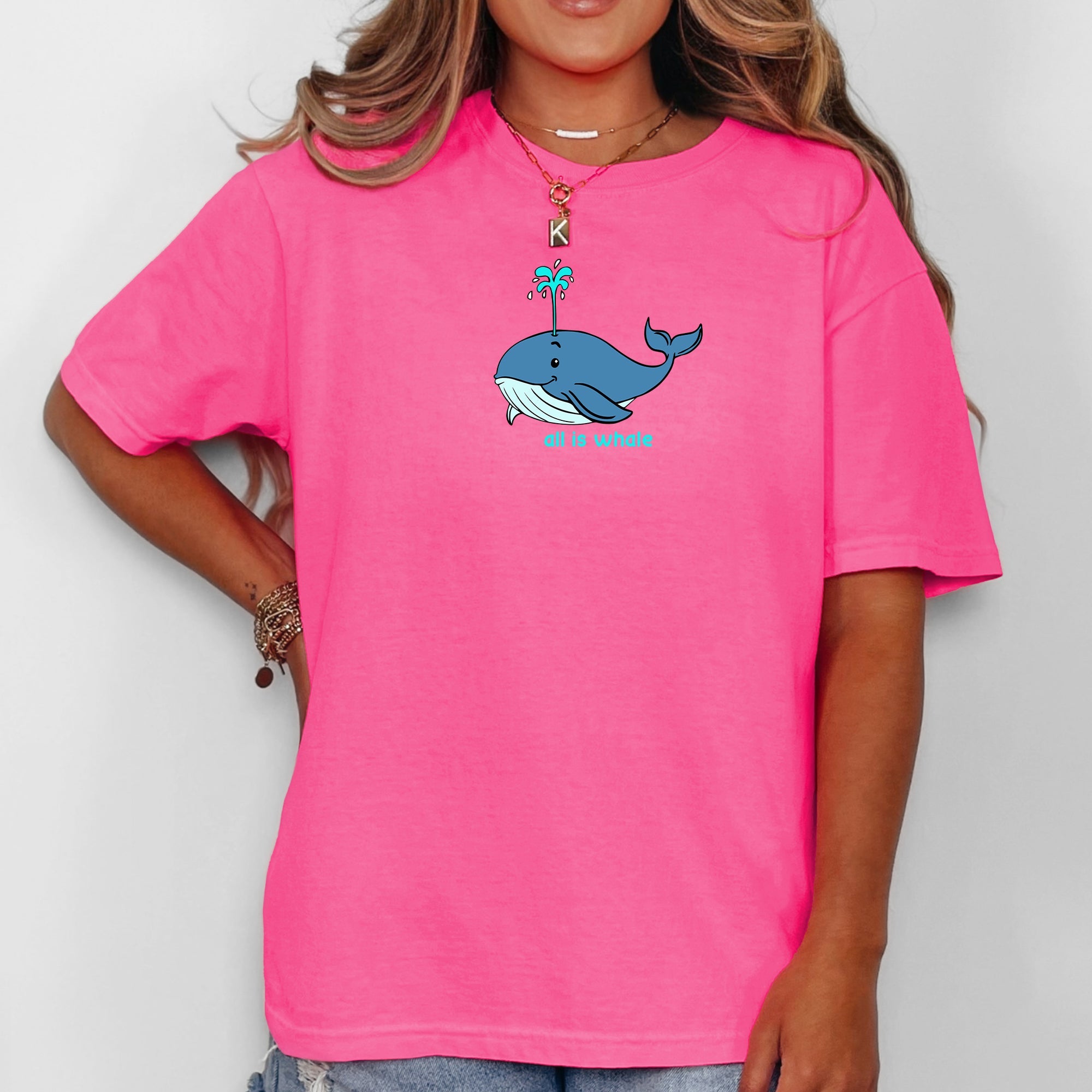All Is Whale Oceanic Minimalist Beach Humor For Ocean Lovers And Whale Enthusiasts Comfort Colors Tee