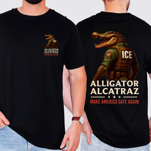 Alligator Alcatraz Ice Florida Everglades Retro Style Maga Vintage Edition Graphic Tee