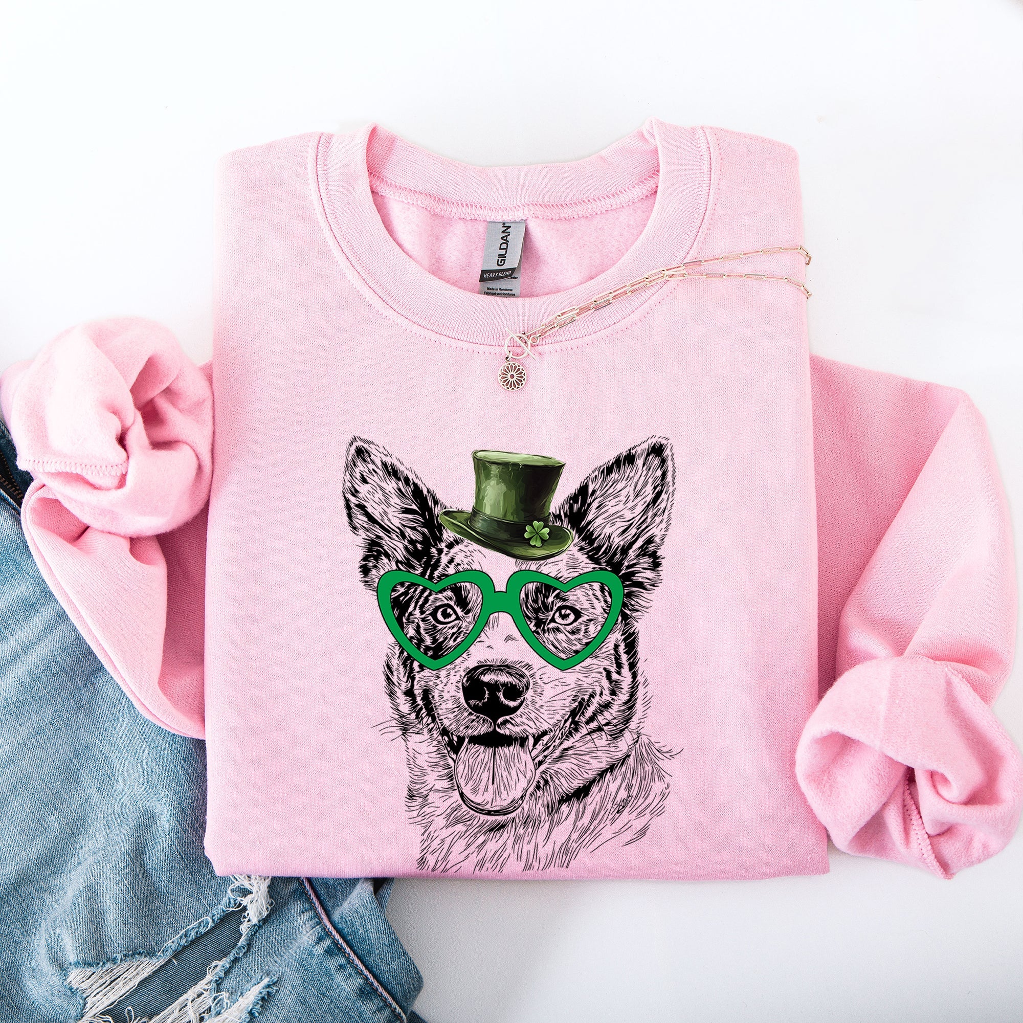 Australian Cattle Dog Blue Heeler Irish St Patrick's Day Lucky Heritage Sweatshirt