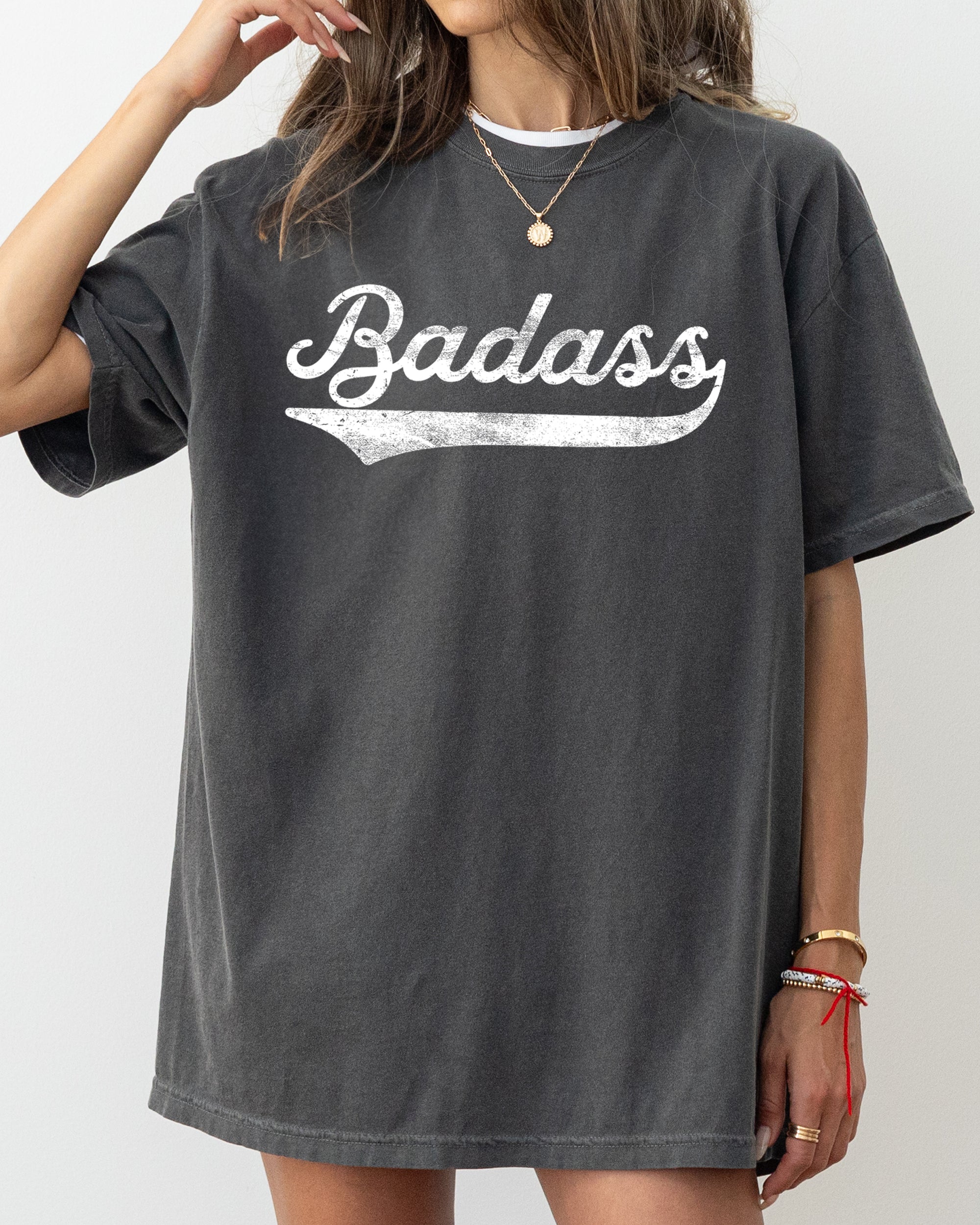 Bad Ass Vulgar Funny Humorous Retro Aesthetic Vintage Inspired Comfort Colors Tee