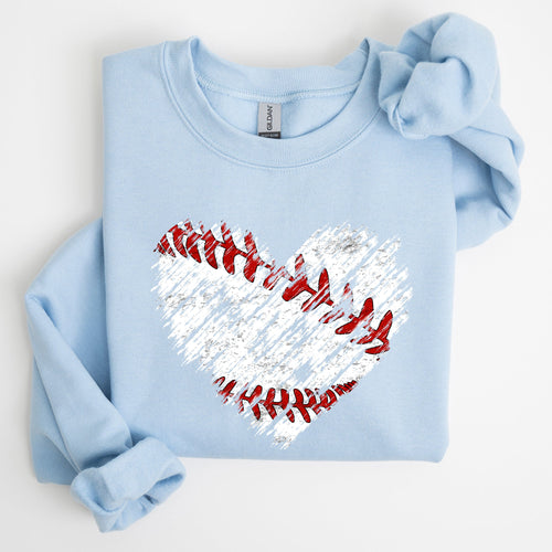 Baseball Heart Mom Mother's Day Celebration For Baseball Lovers Graphic Sweatshirt