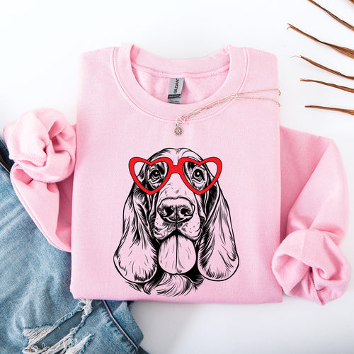 Basset Hound Dog Lover Collection Classic Breed Portraits And Loyal Companion Theme Sweatshirt