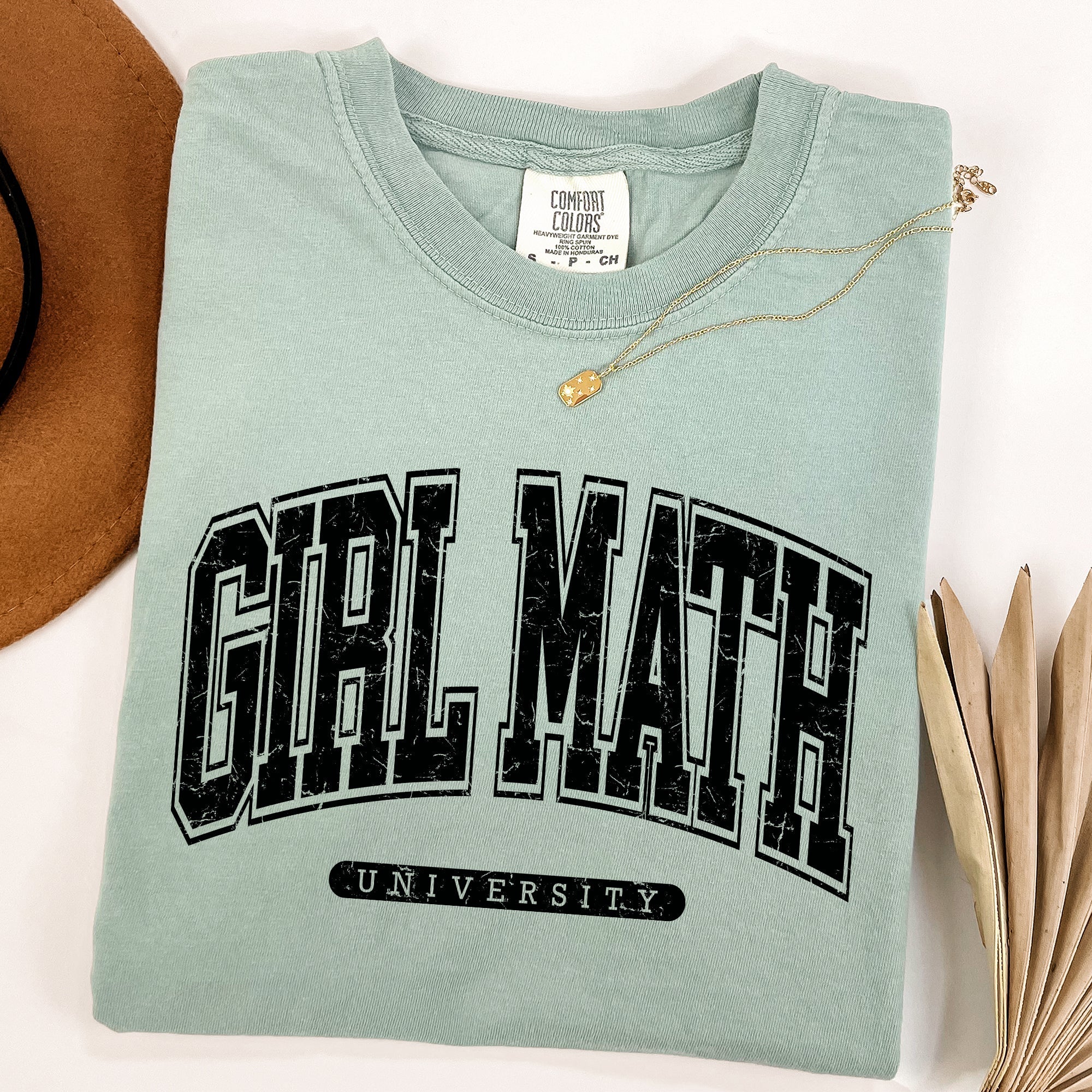 Girl Math University Retro Academic Chic Vintage Inspired Premium Quality Comfort Colors Tee