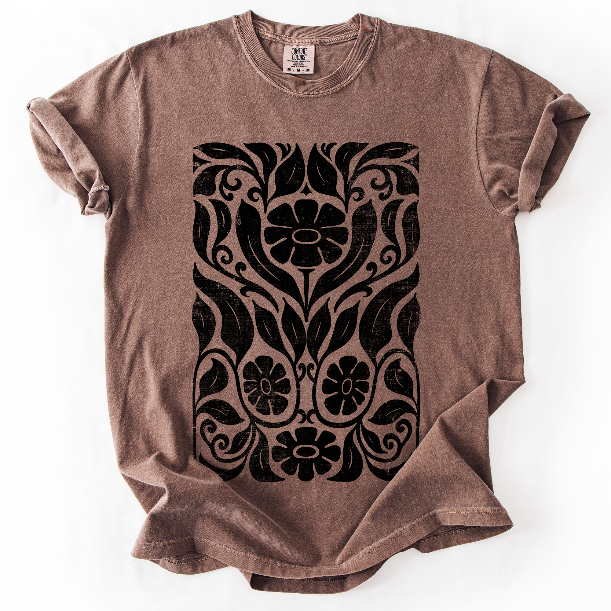 Big Bloom Daisy Flower Vintage Boho Watercolor Nature Design Deluxe Comfort Colors Tee