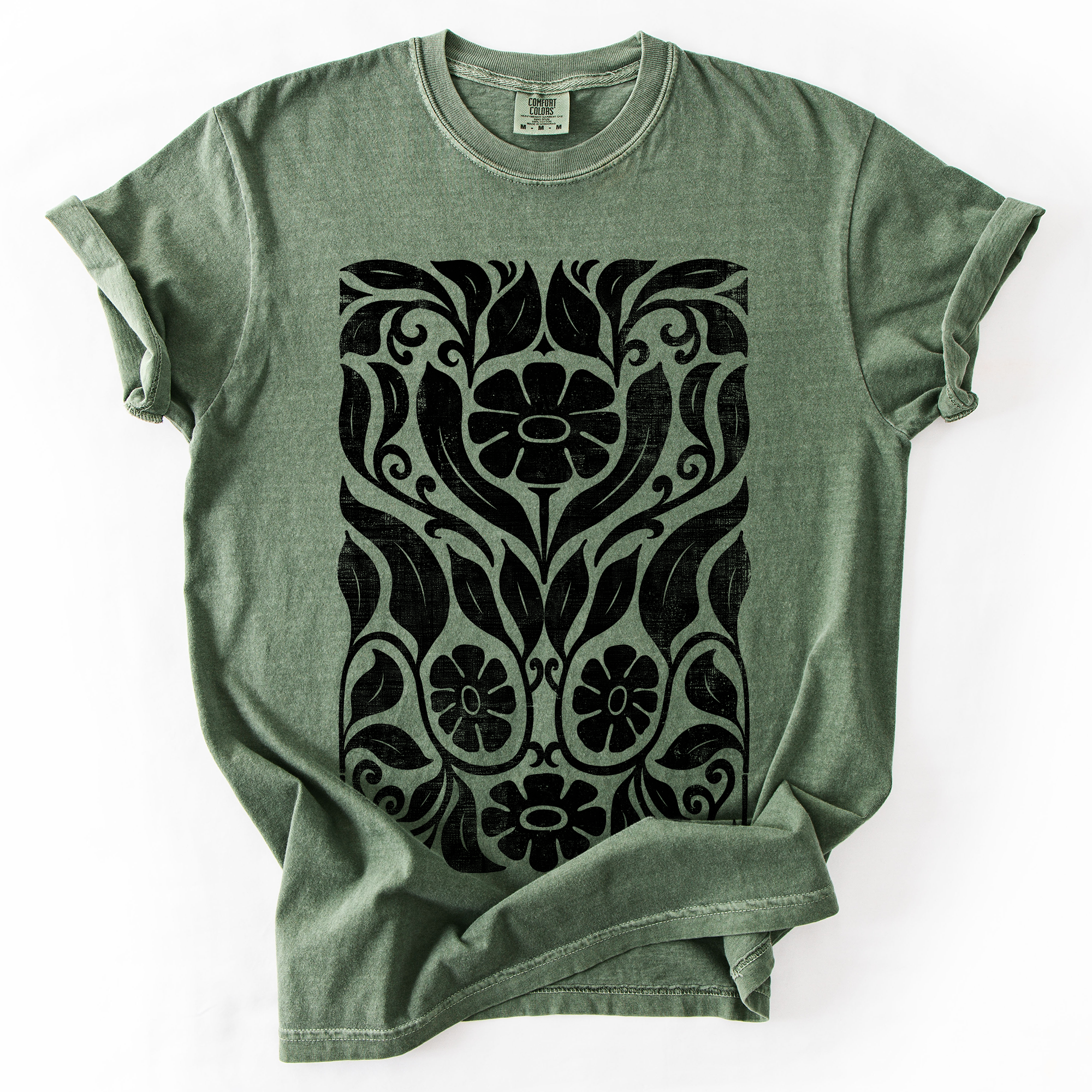 Big Bloom Daisy Flower Vintage Boho Watercolor Nature Design Deluxe Comfort Colors Tee