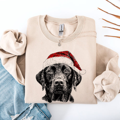 Black Lab Santa Christmas Labrador Dog Lover Holiday Paws Keepsake Collectible Edition For Animal Lovers Sweatshirt