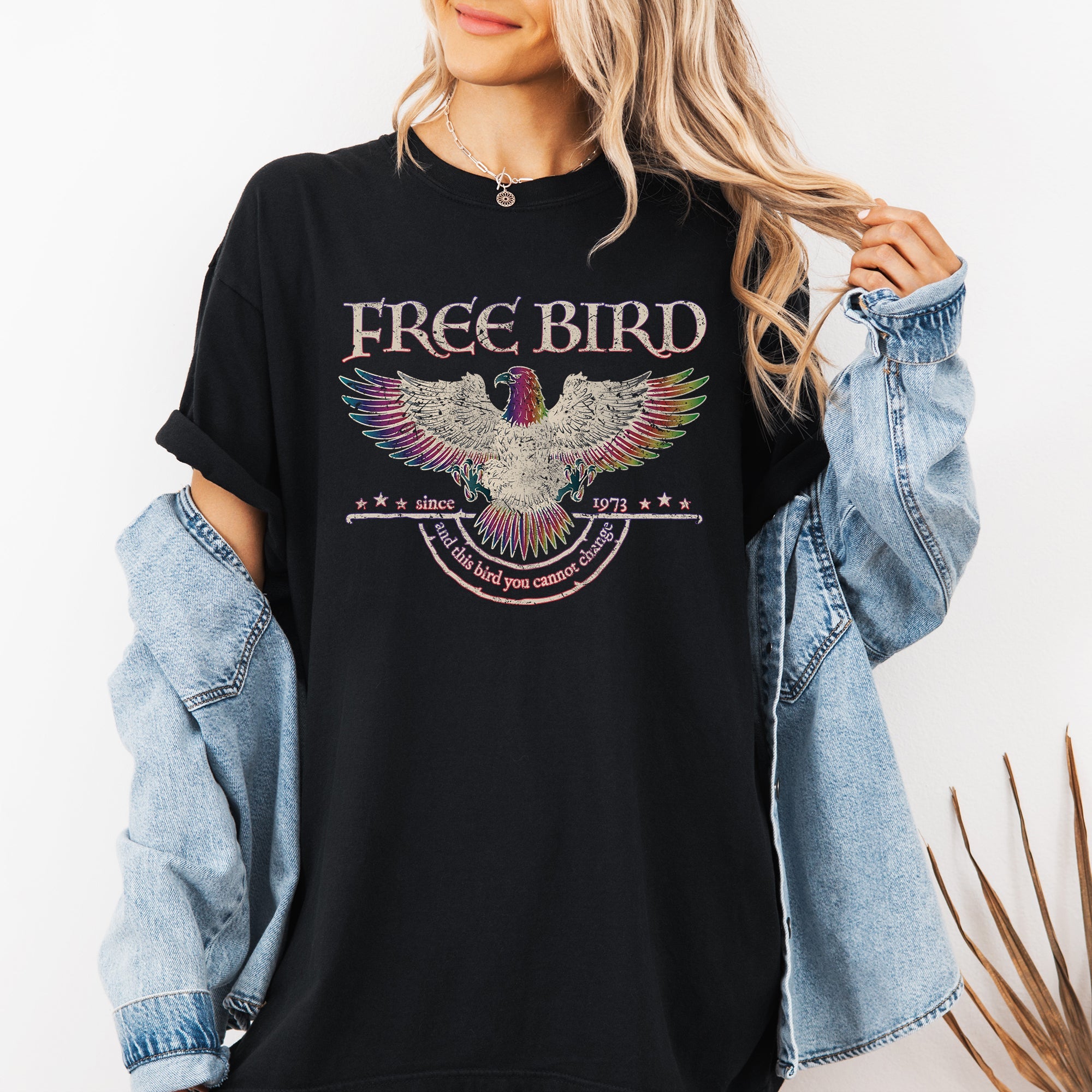 Free Bird Vintage Rock Anthem Retro Concert Classic Jam Session Memorial Edition Limited Comfort Colors Tee