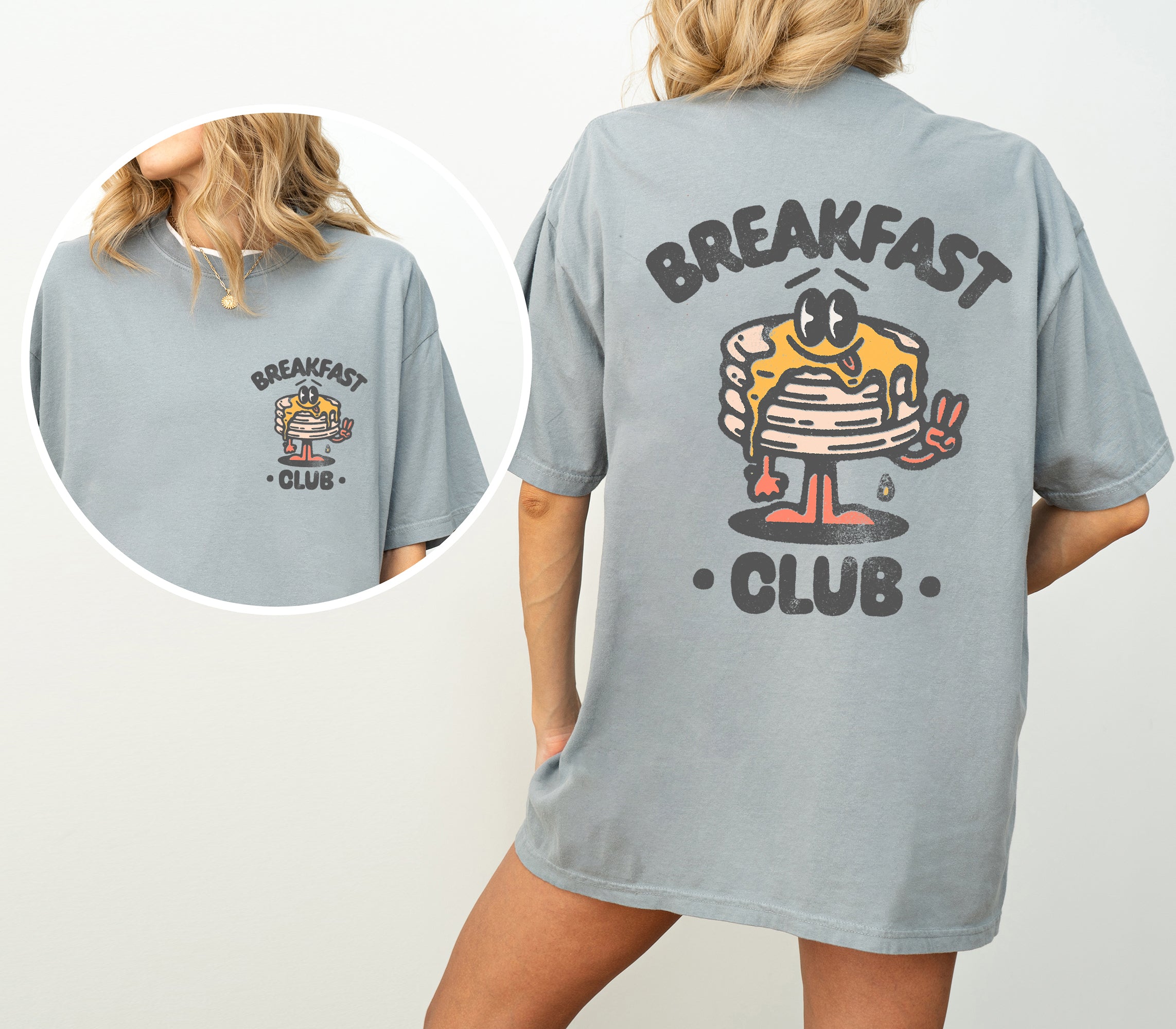 Breakfast Club Front And Back Pancakes Vintage Retro Movie Shirt Comfort Colors Tee