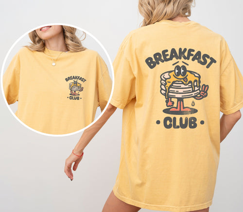 Breakfast Club Front And Back Pancakes Vintage Retro Movie Shirt Comfort Colors Tee