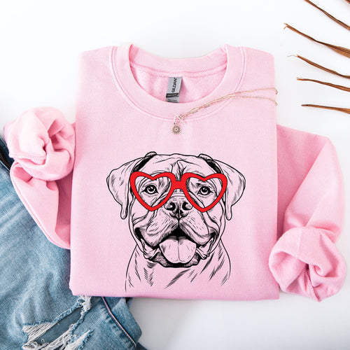 Bull Mastiff Dog Lover Breed Portrait For Pet Parents Premium Cozy Fleece Sweatshirt