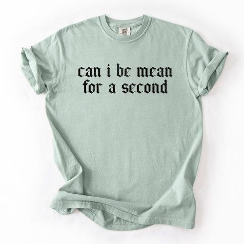 Can I Be Mean For A Second Sassy Sarcastic Statement For Bold Attitude Comfort Colors Tee