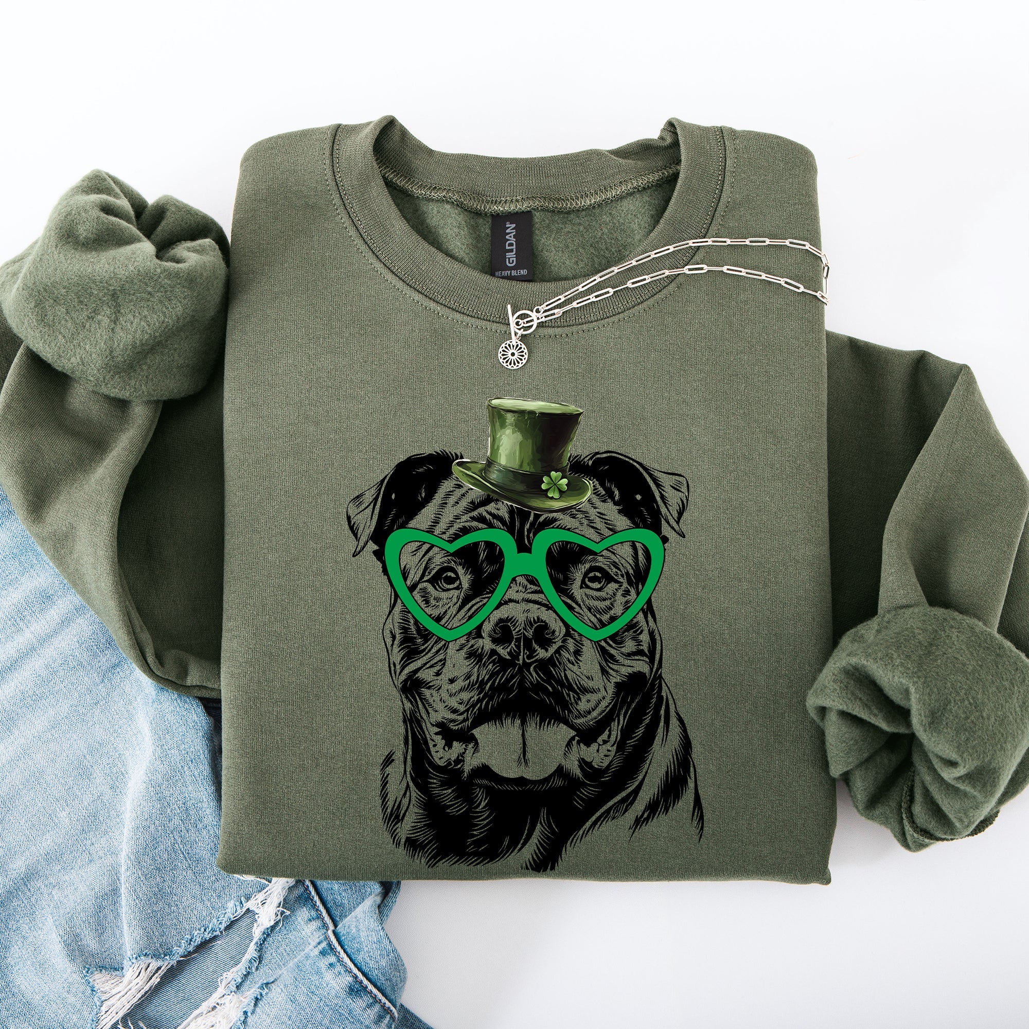 Cane Corso Irish St Patrick's Day Lucky Cozy For Dog Lovers Premium Quality Sweatshirt