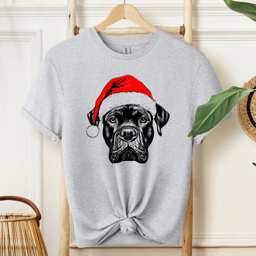 Cane Corso Santa Dog Christmas Dog Lover Portrait Graphic Collection Comfort Colors Tee
