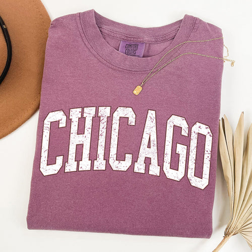 Chicago Football Big Game Touchdown Tailgate Party University College Comfort Colors Tee