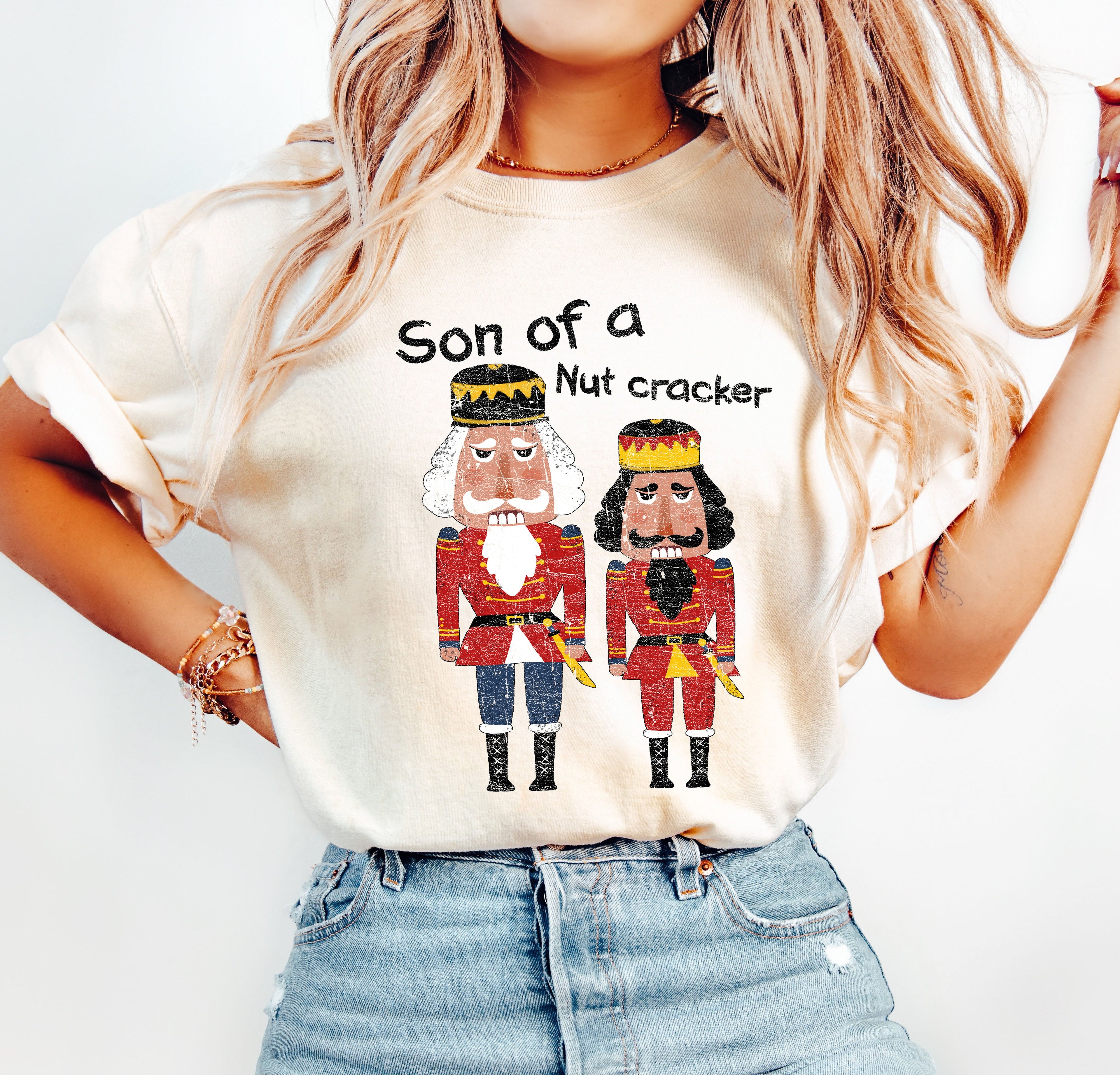 Son Of A Nutcracker Vintage Christmas Design For Holiday Cheer Edition Comfort Colors Tee