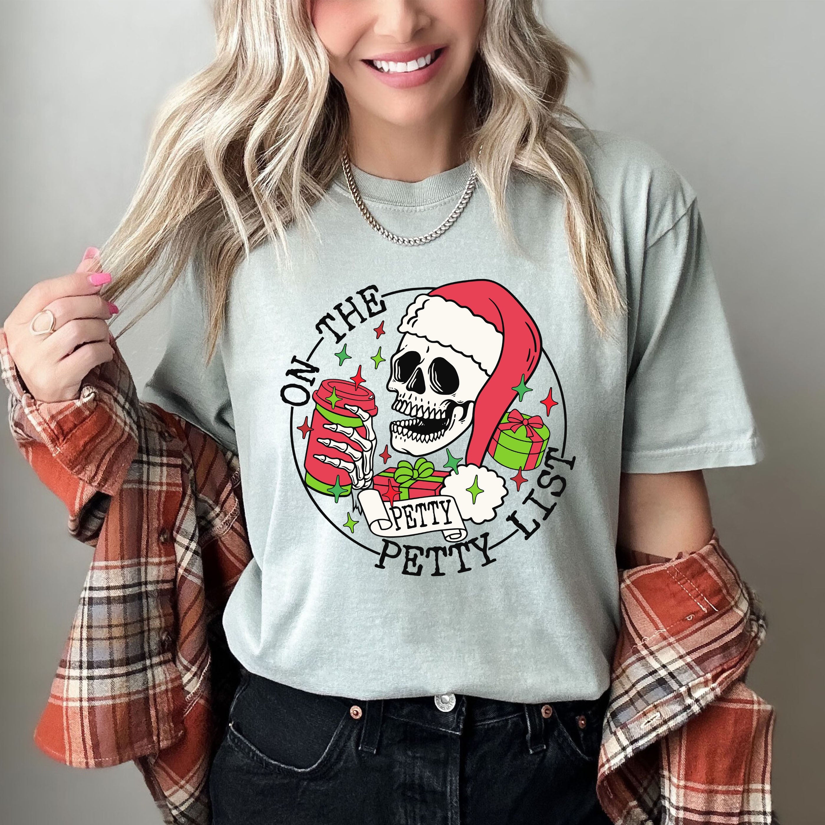 On The Petty List Limited Edition Vintage Christmas Holiday Classic Graphic Comfort Colors Tee