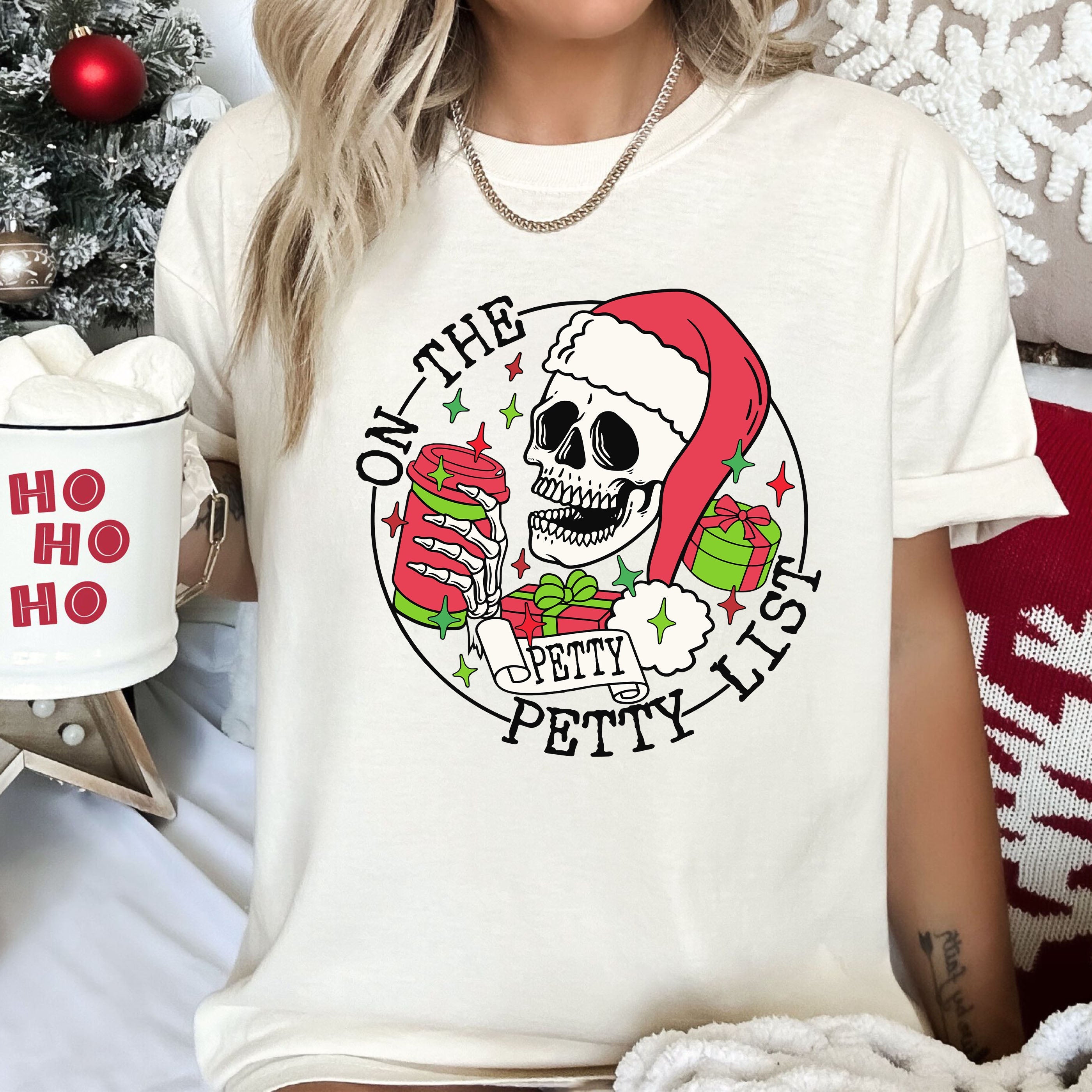 On The Petty List Limited Edition Vintage Christmas Holiday Classic Graphic Comfort Colors Tee