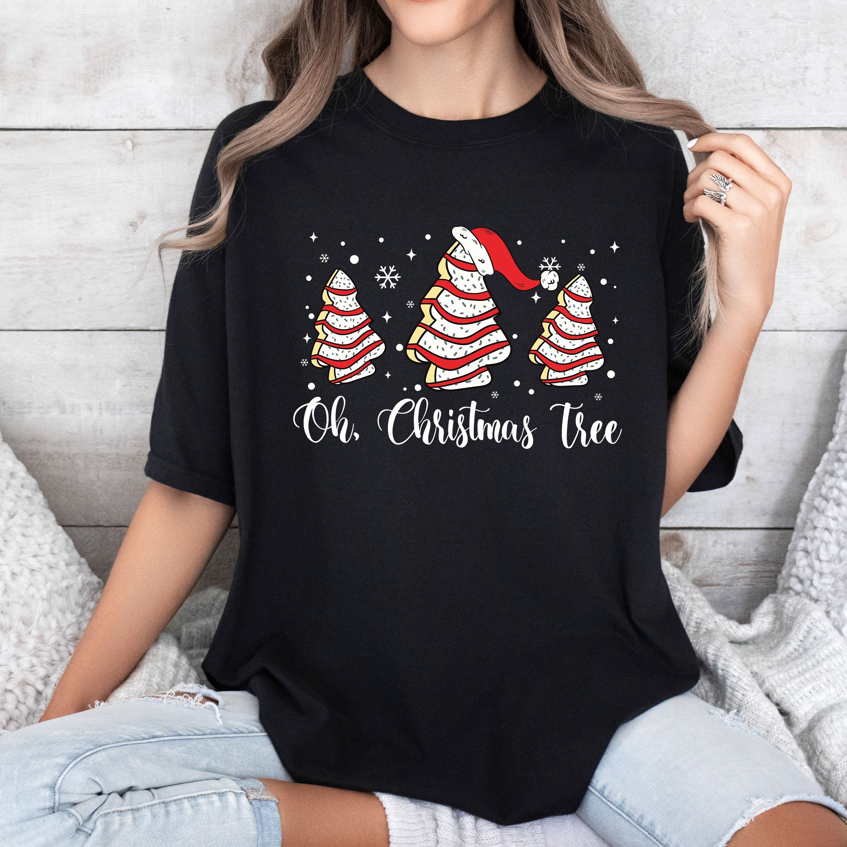Oh Christmas Tree Retro Vintage Classic Christmas Ornament Scene Artwork Holiday Edition Comfort Colors Tee