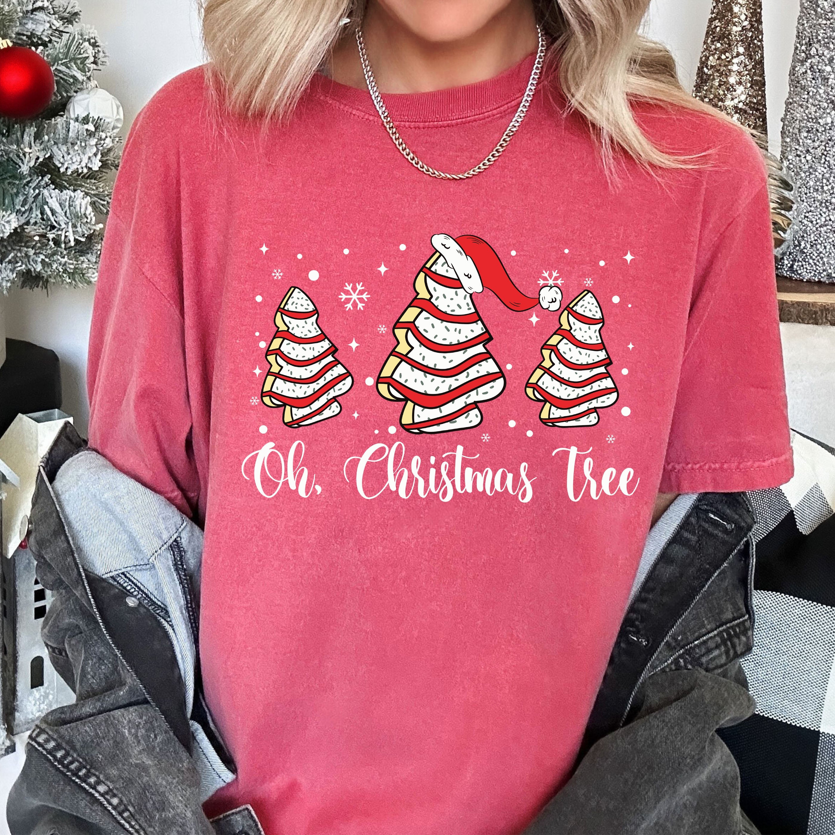 Oh Christmas Tree Retro Vintage Classic Christmas Ornament Scene Artwork Holiday Edition Comfort Colors Tee