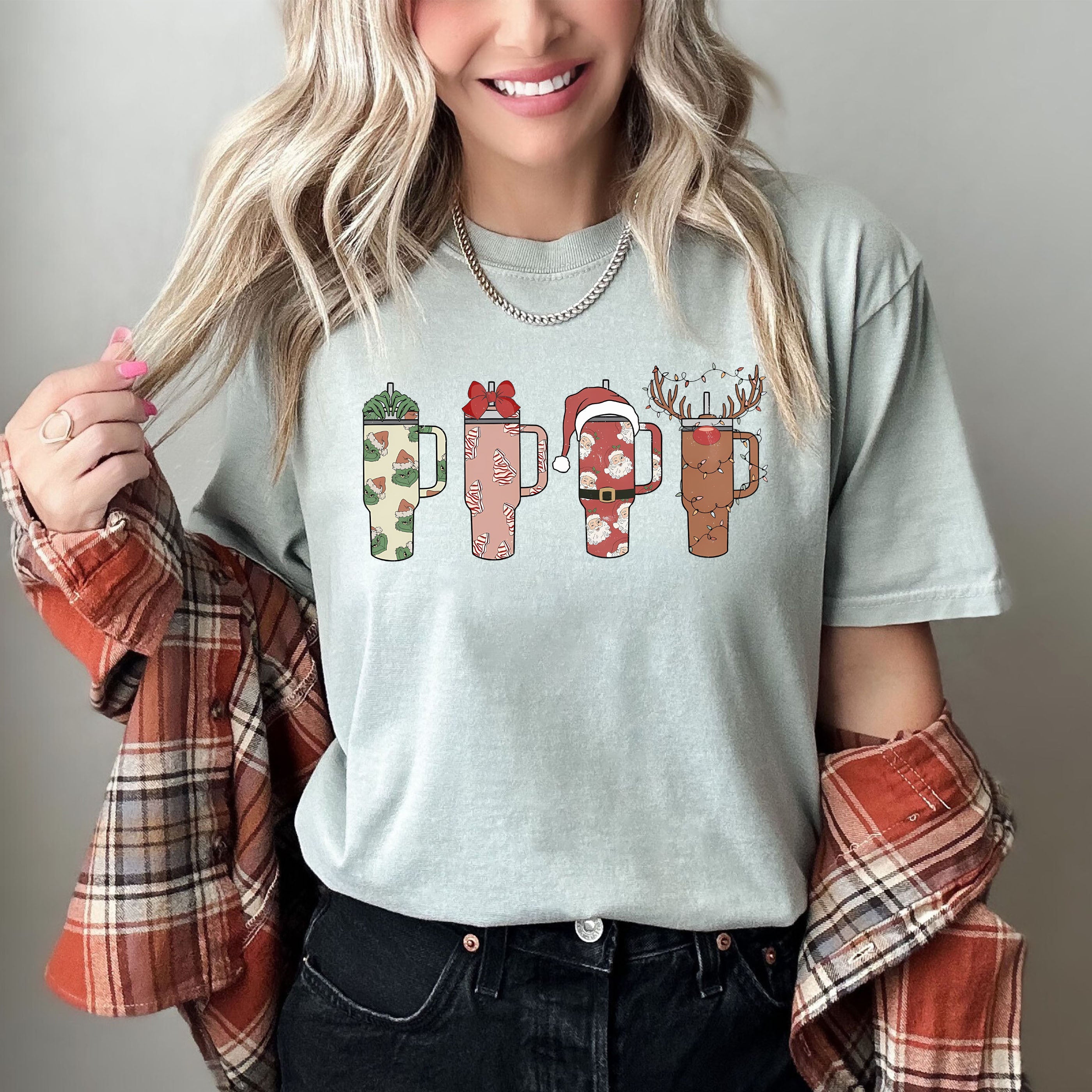 Obsessive Cup Disorder Retro Christmas Vintage Classic Christmas Comfort Colors Tee