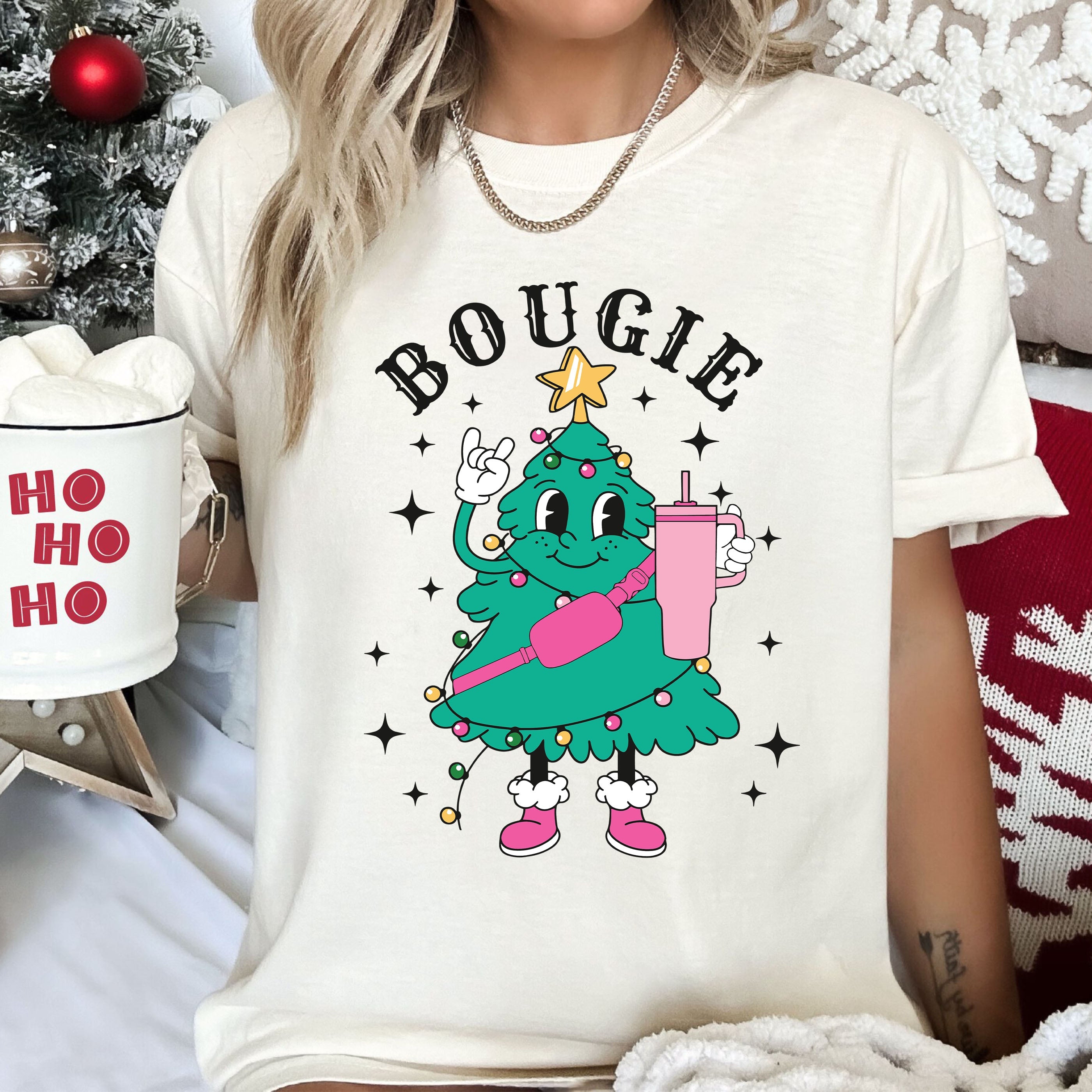 Bougie Vintage Retro Classic Christmas Holiday Edition Soft Ultra Premium Comfort Colors Tee