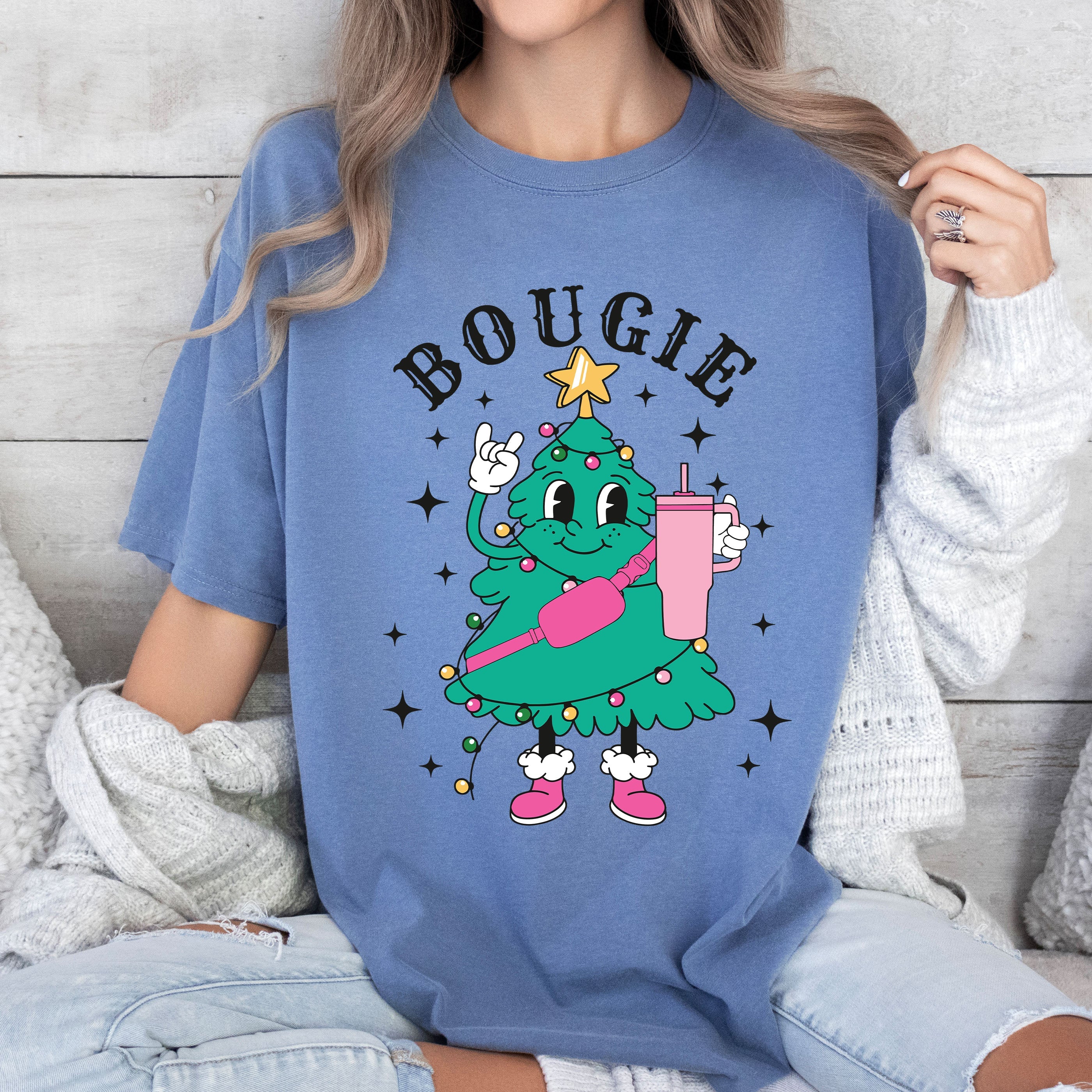 Bougie Vintage Retro Classic Christmas Holiday Edition Soft Ultra Premium Comfort Colors Tee