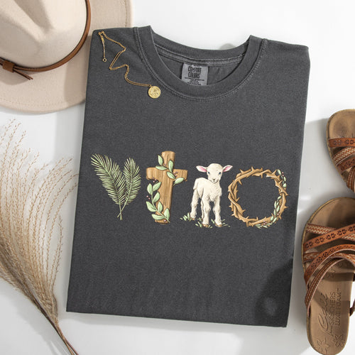 Christian Easter Gospel Bunny Jesus Rabbit Faith Holiday Religious Devotional Comfort Colors Tee