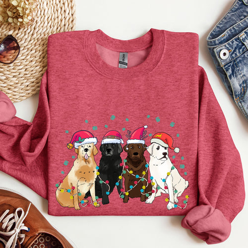 Christmas Dogs Labrador Santa Claus For Dog Lovers And Pet Parents Festive Seasonal Sweatshirt