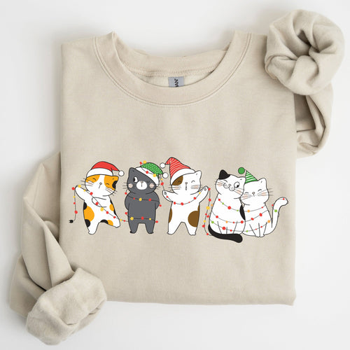 Christmas Party Cats Santa Cat Lover Cozy Festive Warm Comfort Lifestyle Sweatshirt