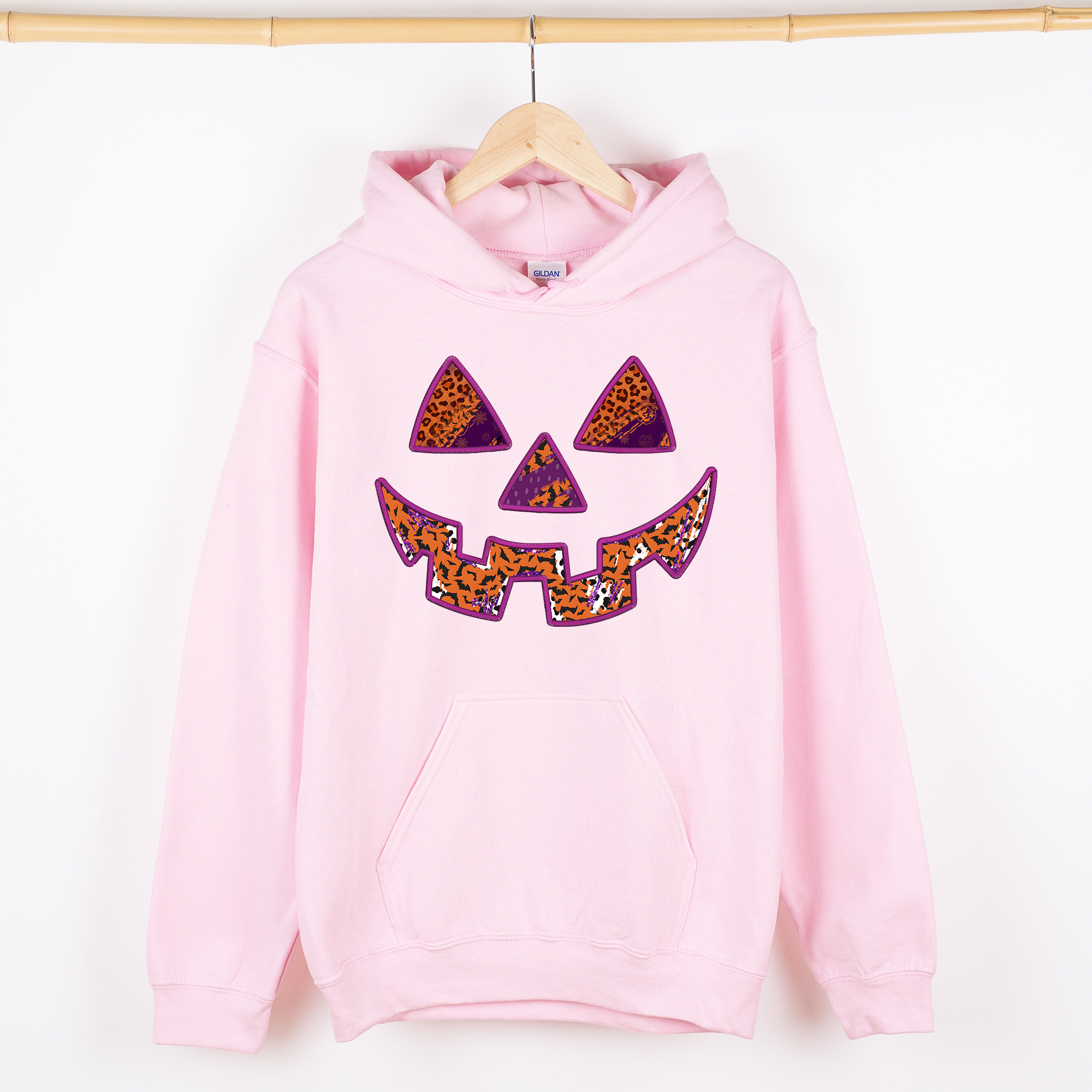 Jack-O-Lantern Iconic Halloween Retro Vintage Spooky Autumn Cozy Hooded Sweatshirt