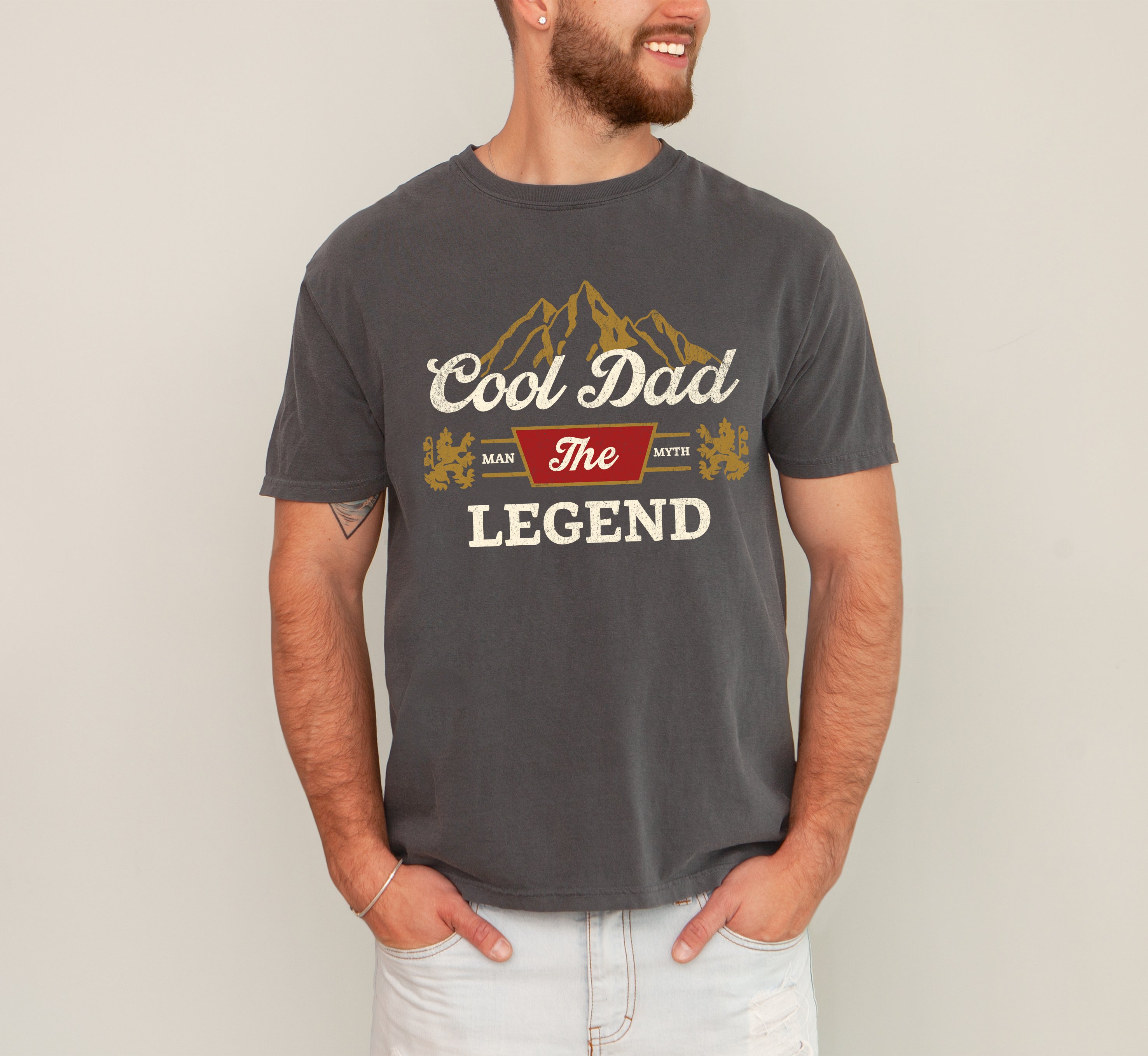 Cool Dad The Man The Myth The Legend Beer Father's Day Edition Comfort Colors Tee