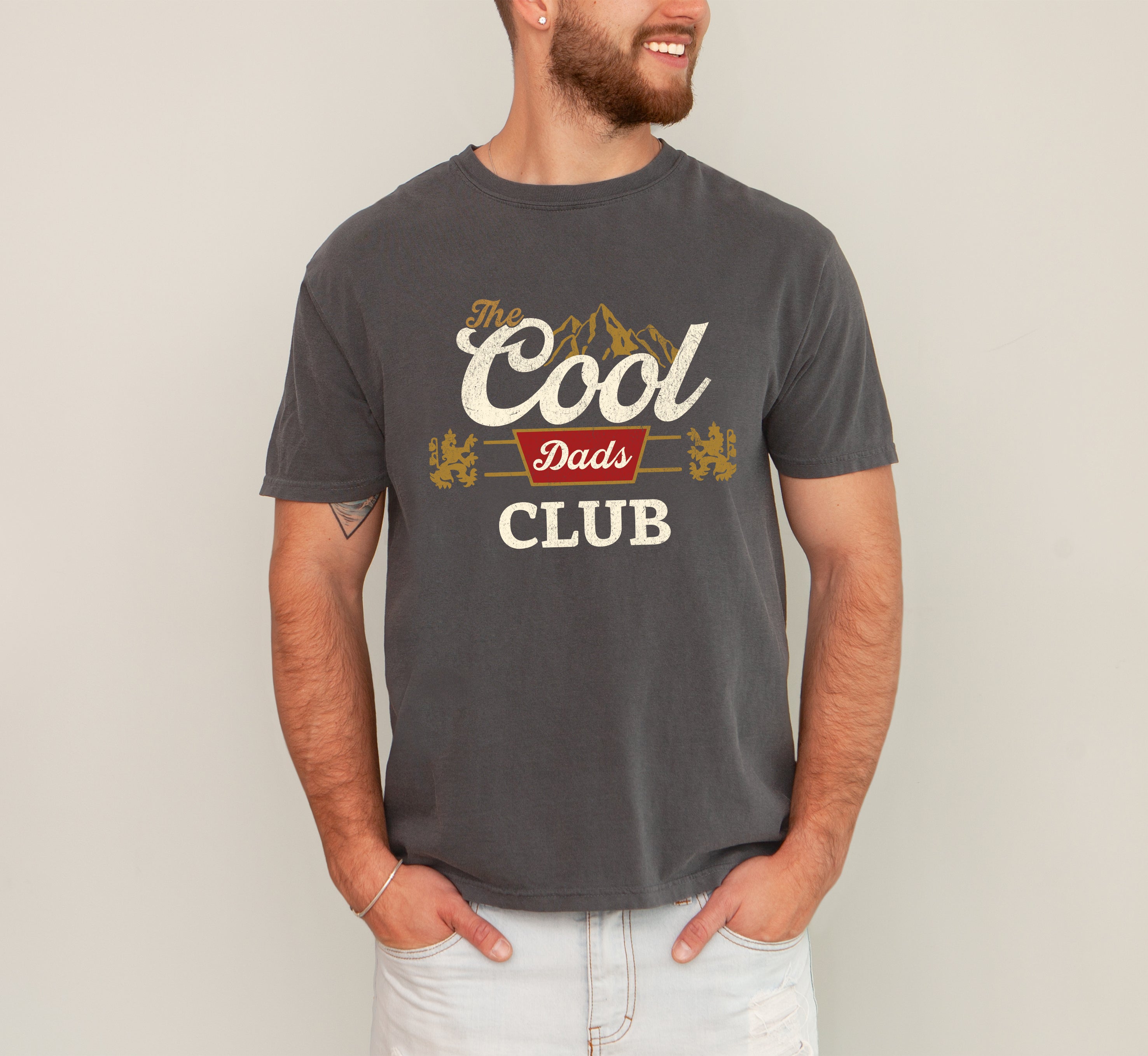 Cool Dads Club Beer Retro The Man The Myth The Legend Father's Day Comfort Colors Tee