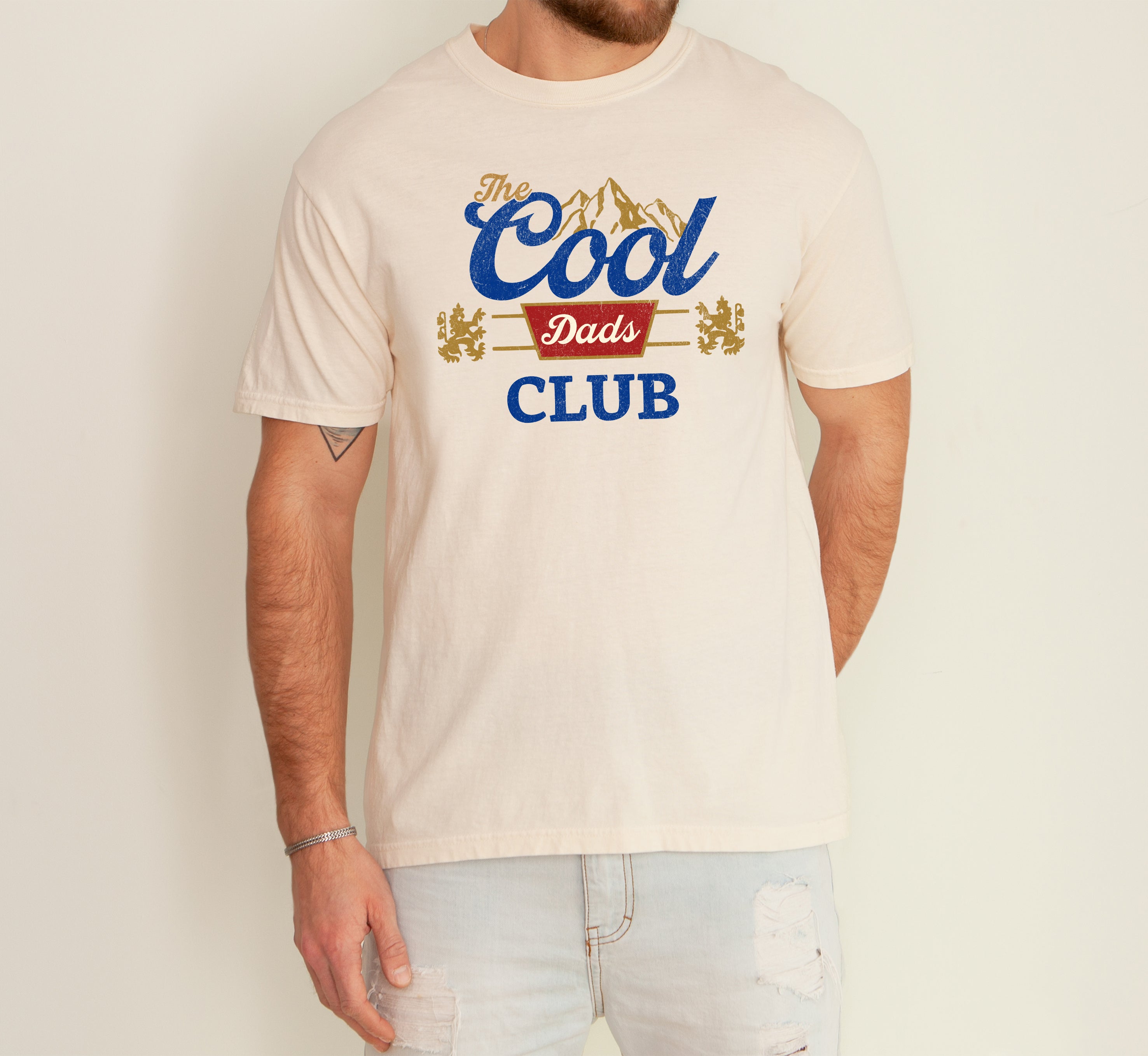 Cool Dads Club Beer Retro The Man The Myth The Legend Father's Day Comfort Colors Tee
