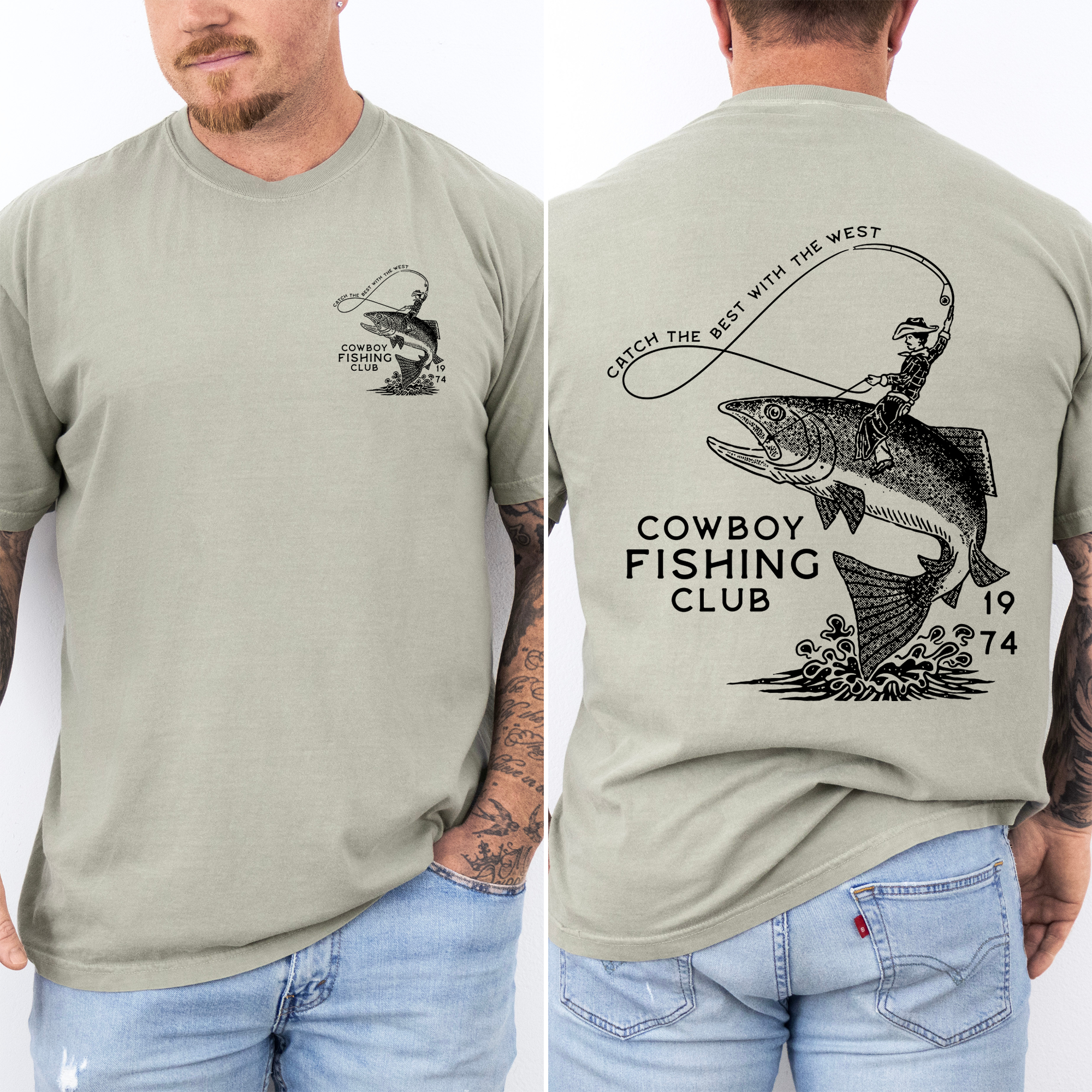 Cowboy Fishing Club Ultimate Outdoor Angling Brotherhood and Heritage Pride Comfort Colors Tee