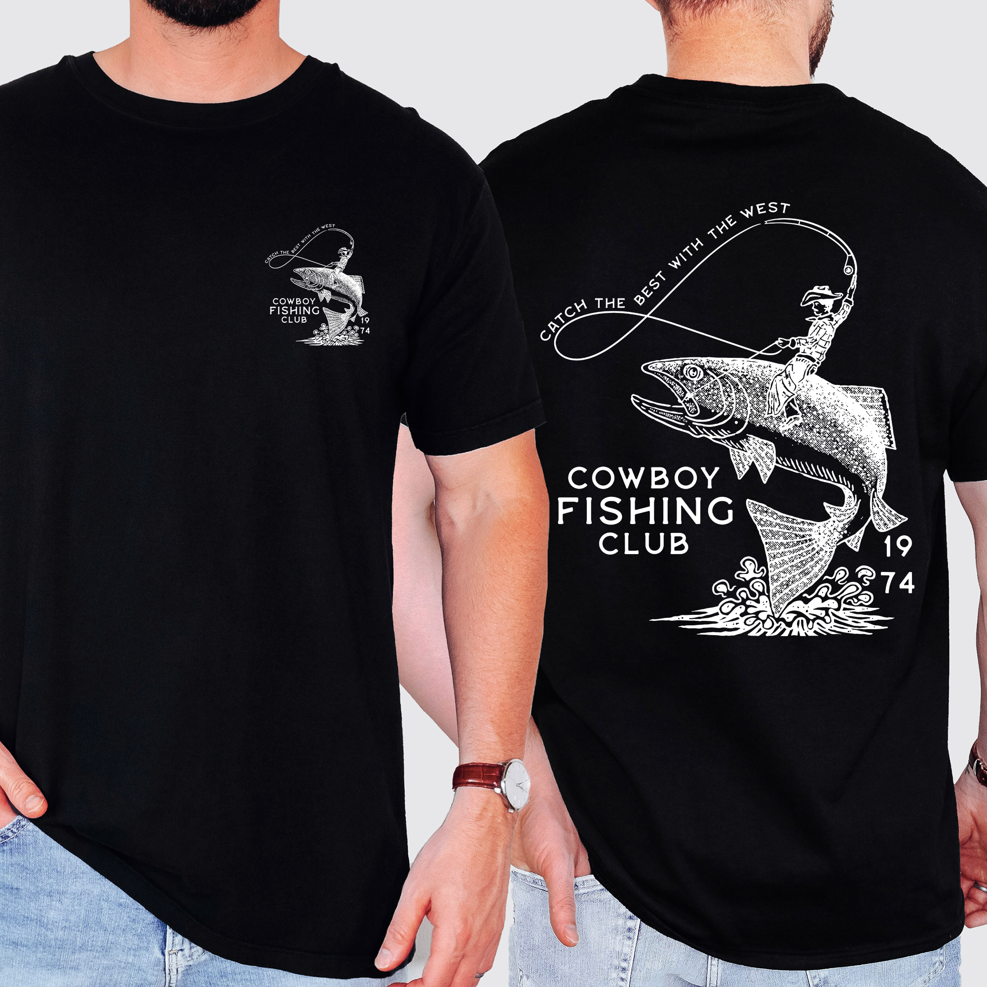 Cowboy Fishing Club Ultimate Outdoor Angling Brotherhood and Heritage Pride Comfort Colors Tee