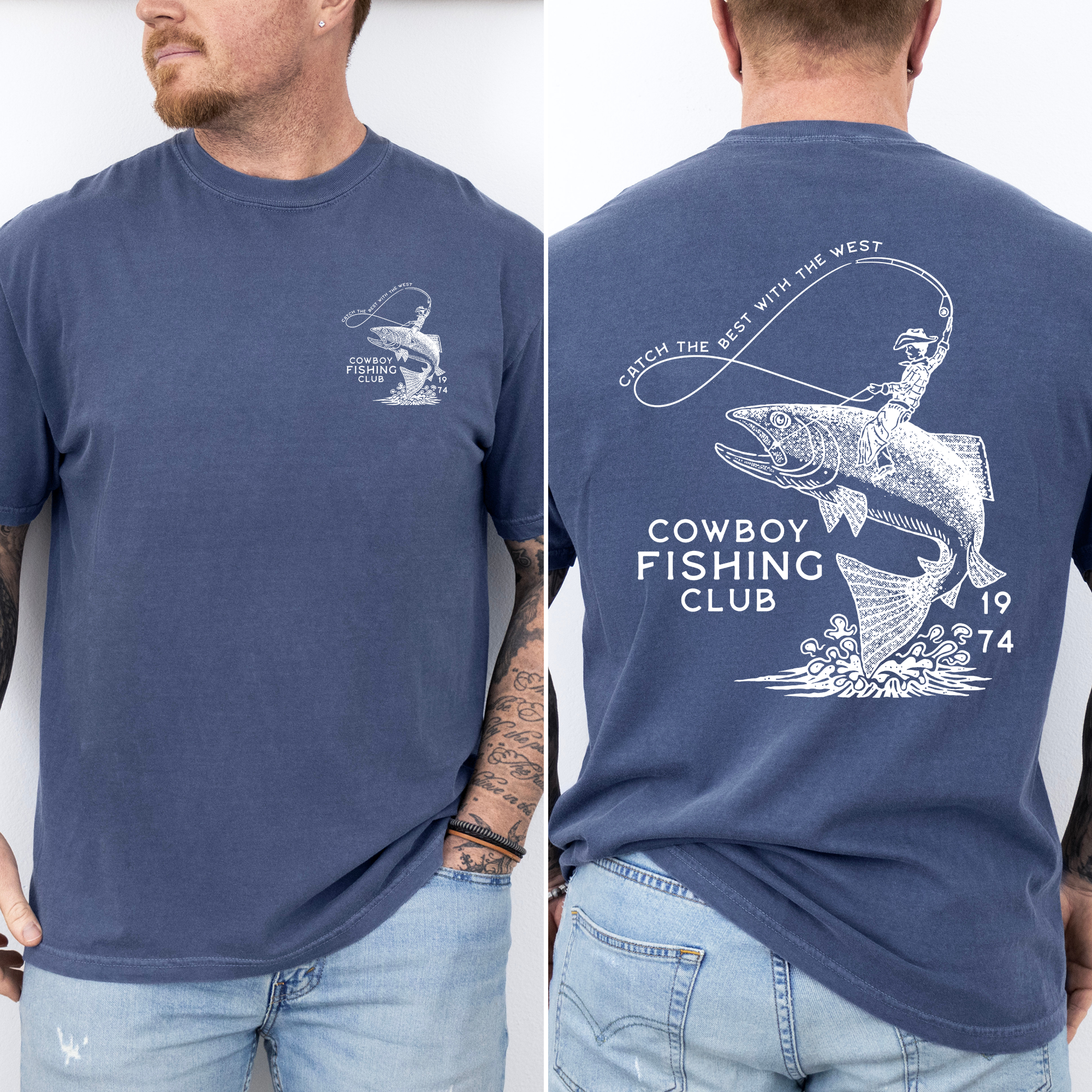 Cowboy Fishing Club Ultimate Outdoor Angling Brotherhood and Heritage Pride Comfort Colors Tee