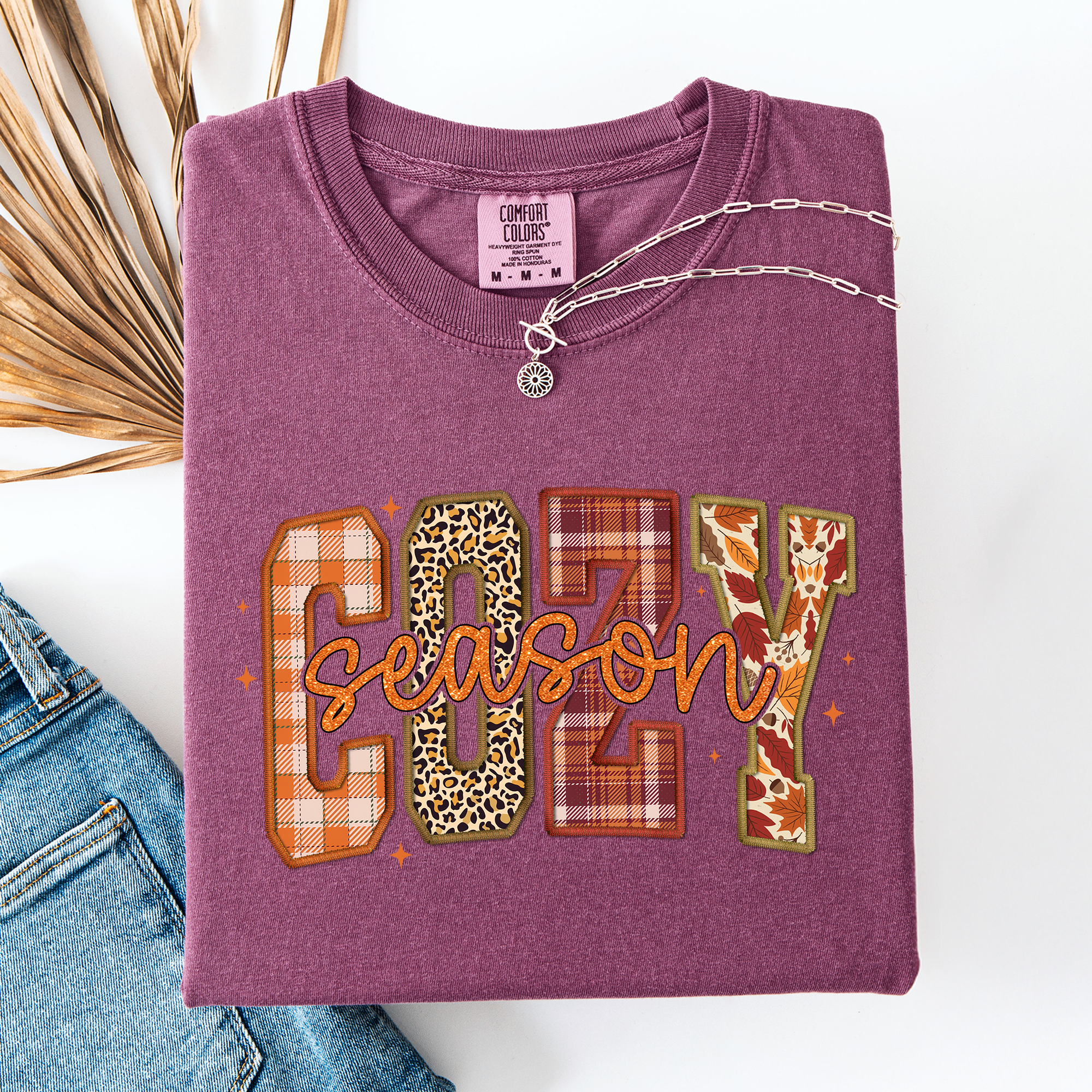 Cozy Season Checkered Pumpkin Minimalist Autumn Vintage Varsity Style Comfort Colors Tee