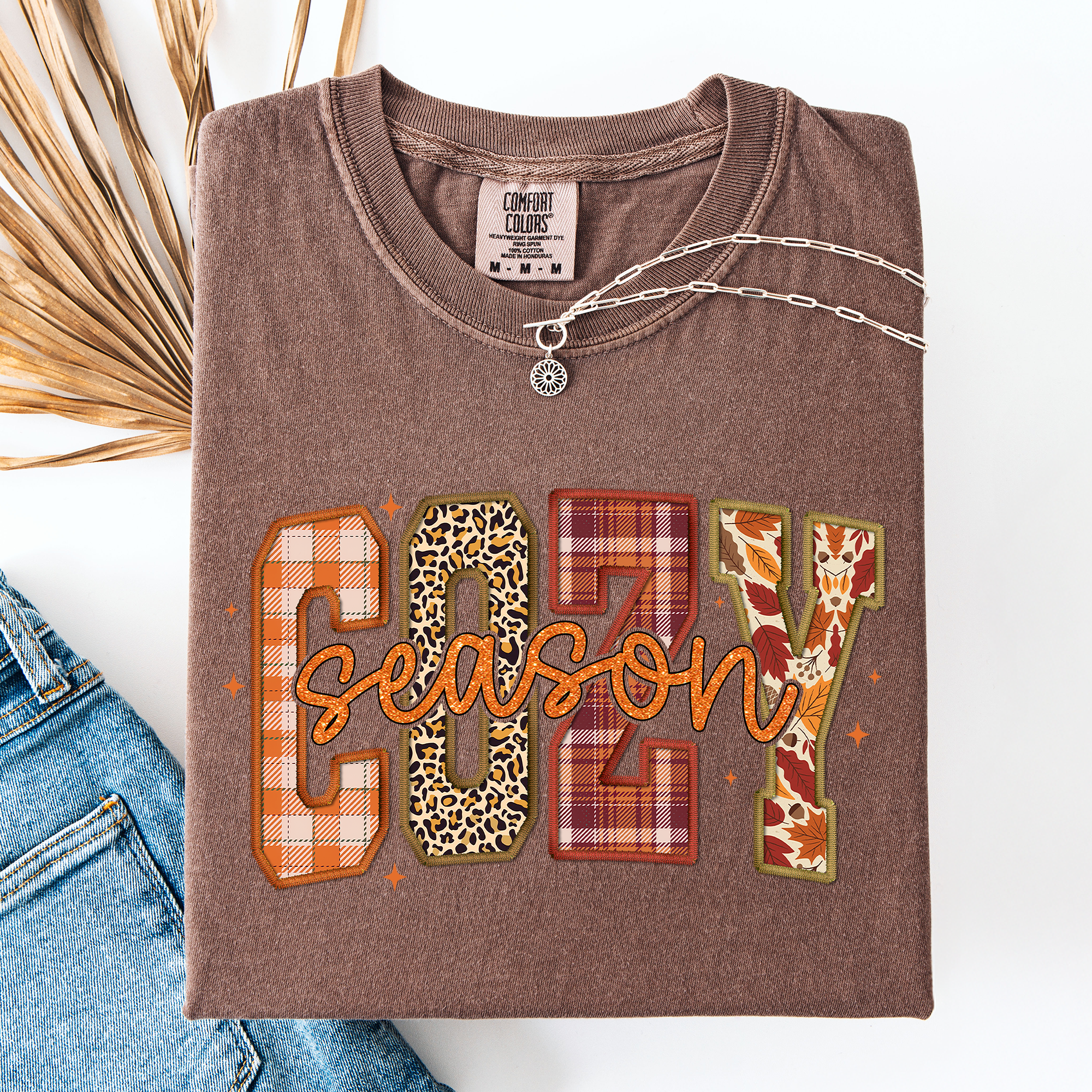 Cozy Season Checkered Pumpkin Minimalist Autumn Vintage Varsity Style Comfort Colors Tee