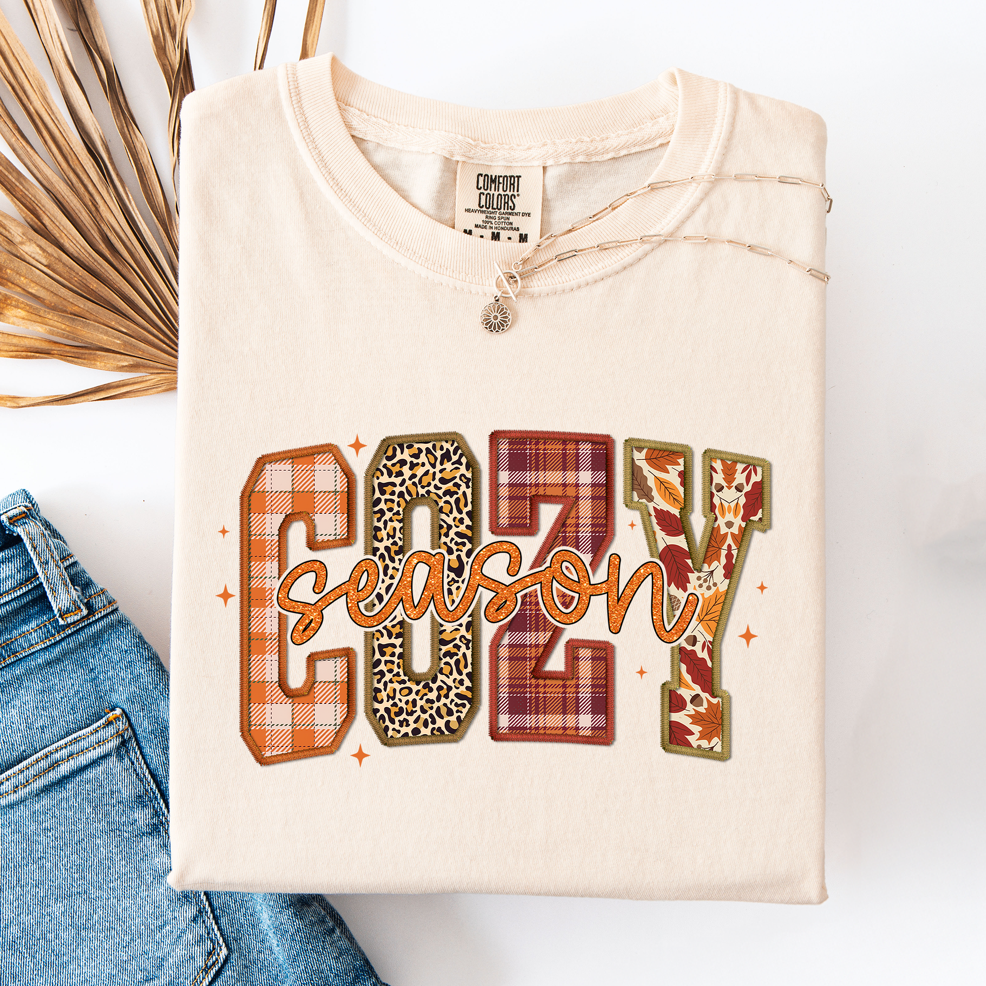 Cozy Season Checkered Pumpkin Minimalist Autumn Vintage Varsity Style Comfort Colors Tee