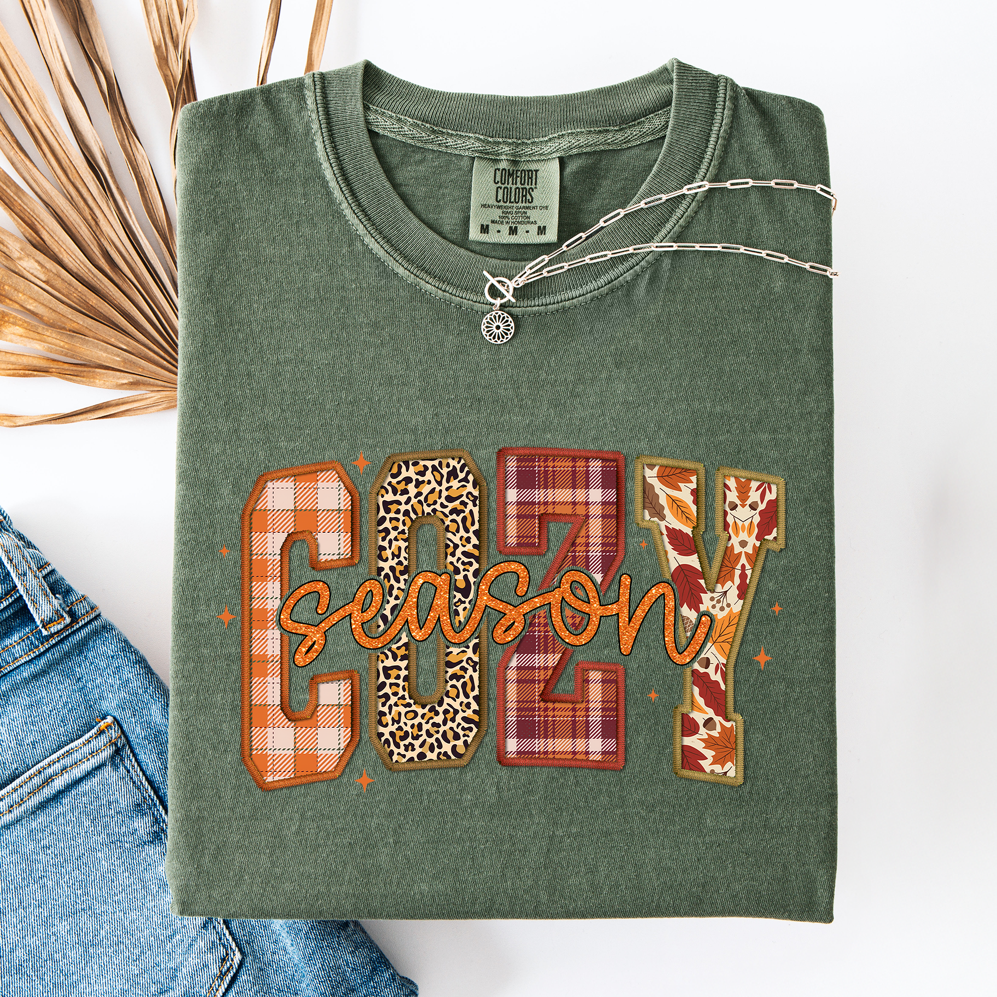 Cozy Season Checkered Pumpkin Minimalist Autumn Vintage Varsity Style Comfort Colors Tee