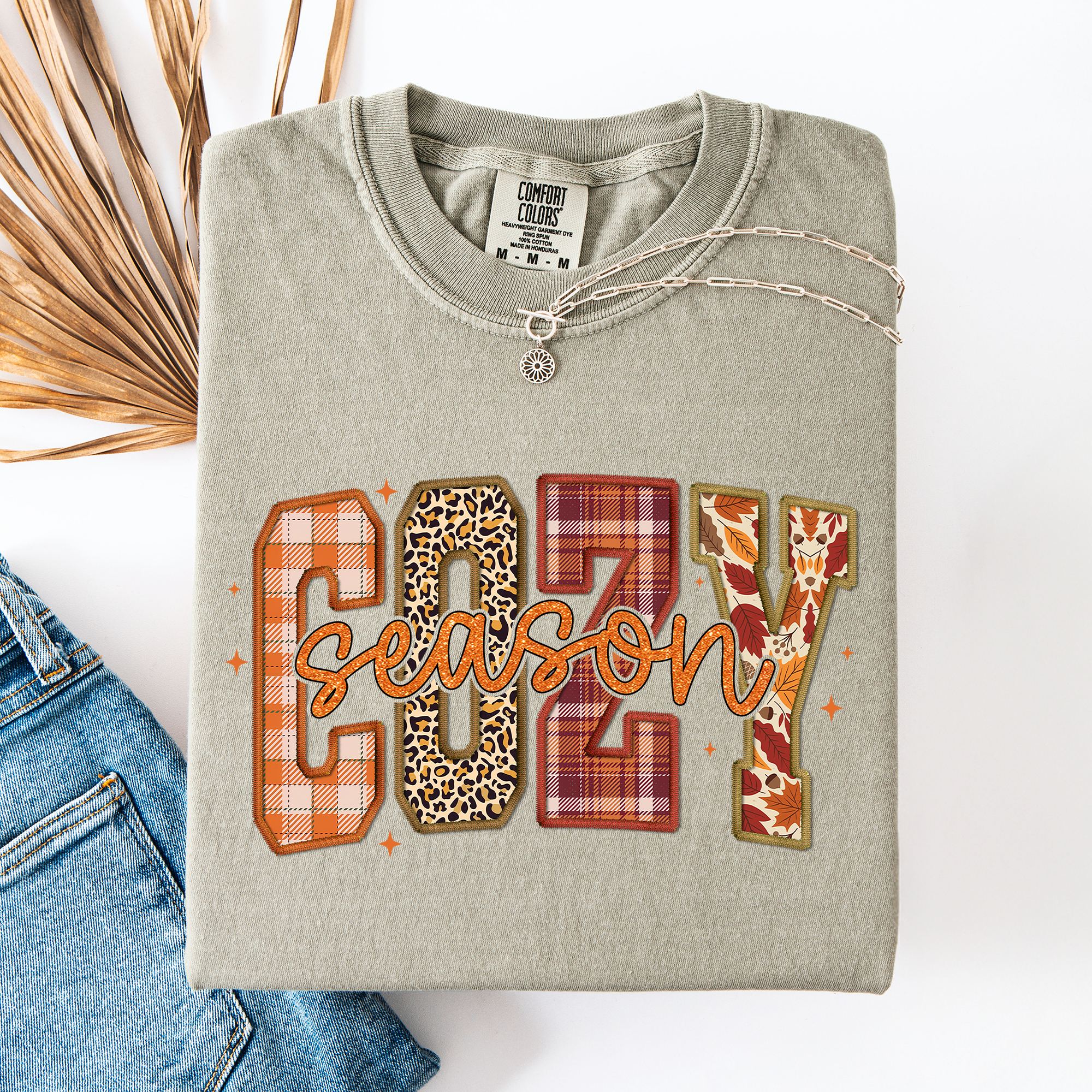 Cozy Season Checkered Pumpkin Minimalist Autumn Vintage Varsity Style Comfort Colors Tee