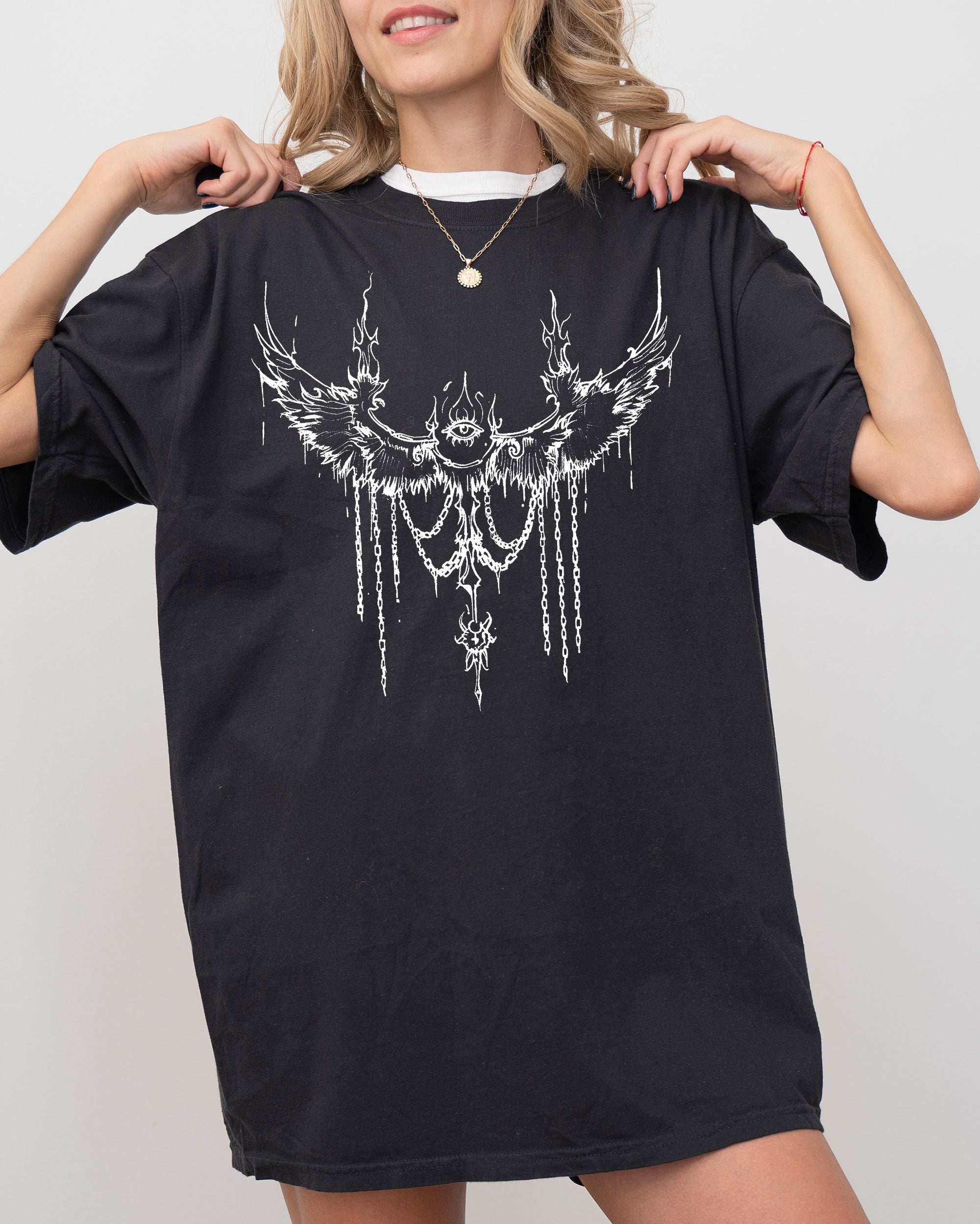 Cybersigilism Eye Wings Tribal Sigilism Magic Intricate Glyphs Comfort Colors Tee