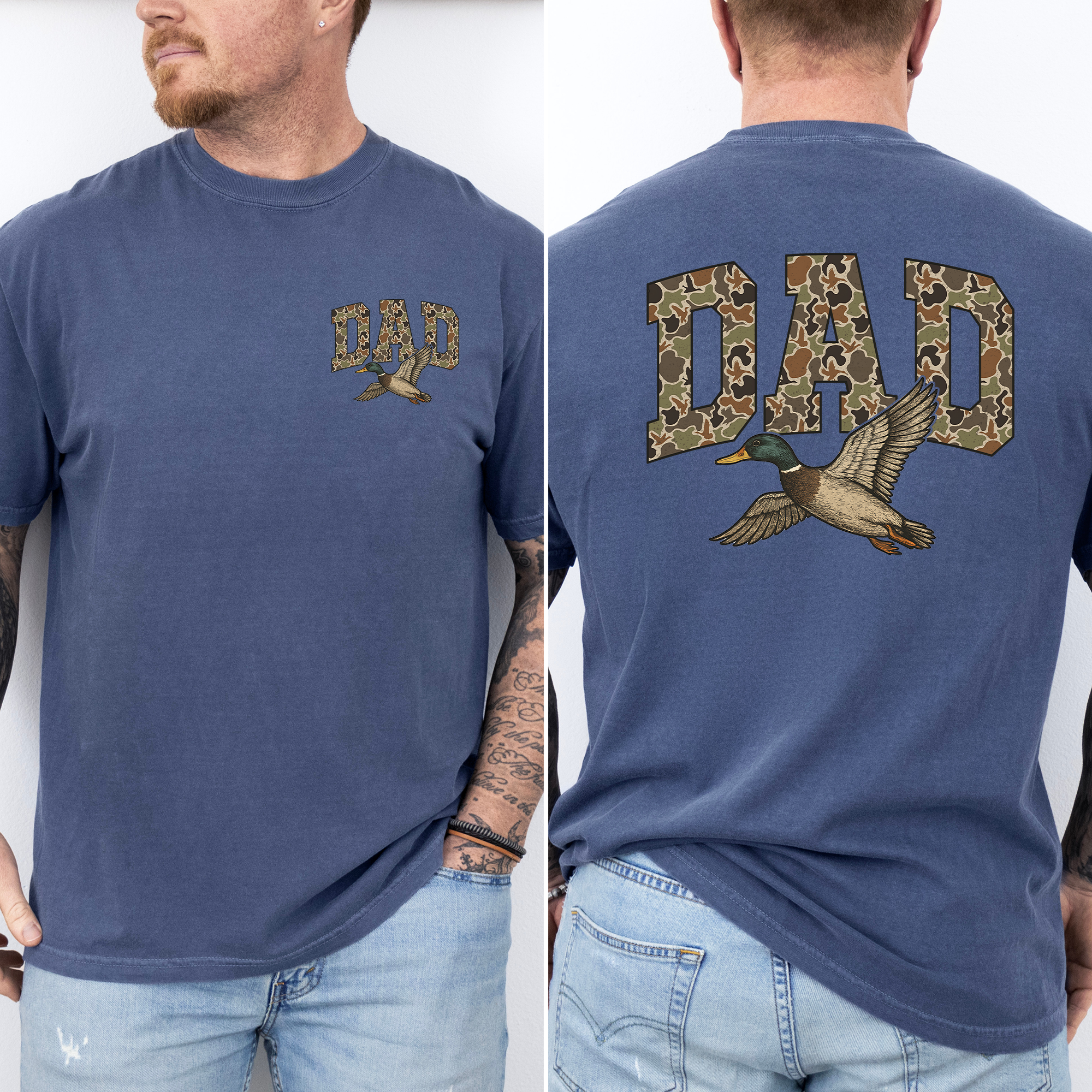 Dad's Camouflage Outdoorsman Adventure Edition Signature Series Comfort Colors Tee